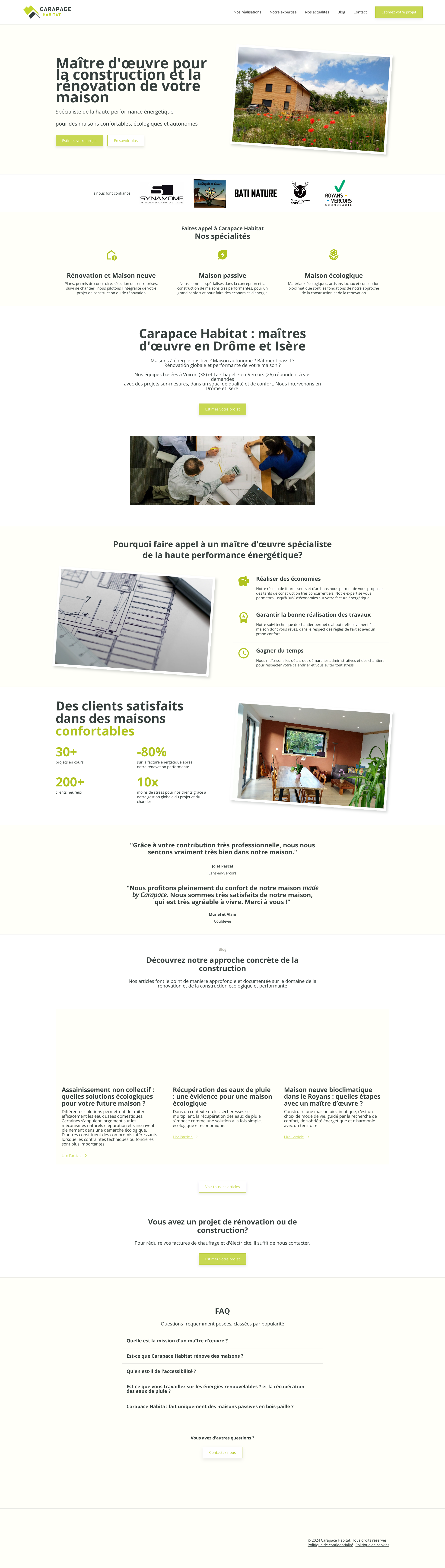 Aperçu du site