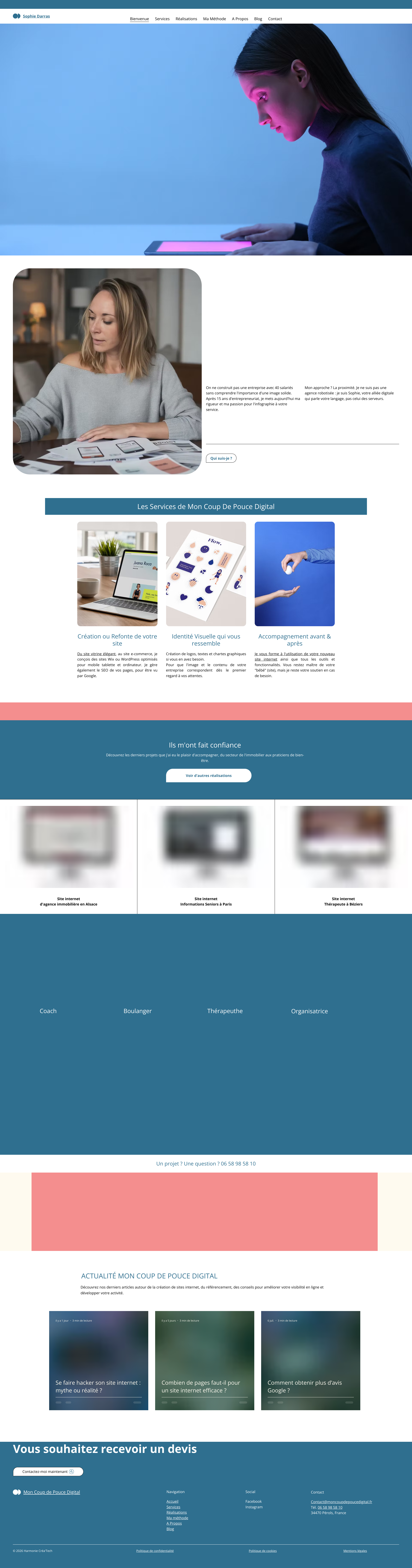 Aperçu du site
