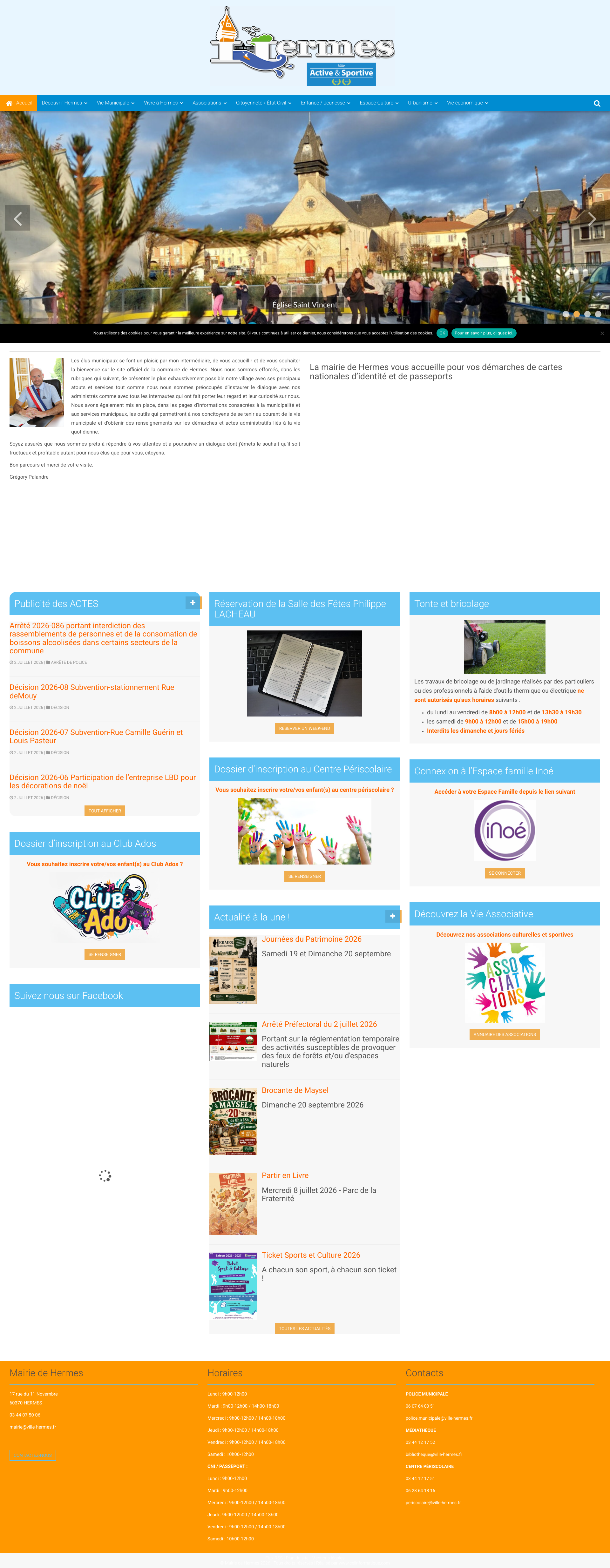 Aperçu du site