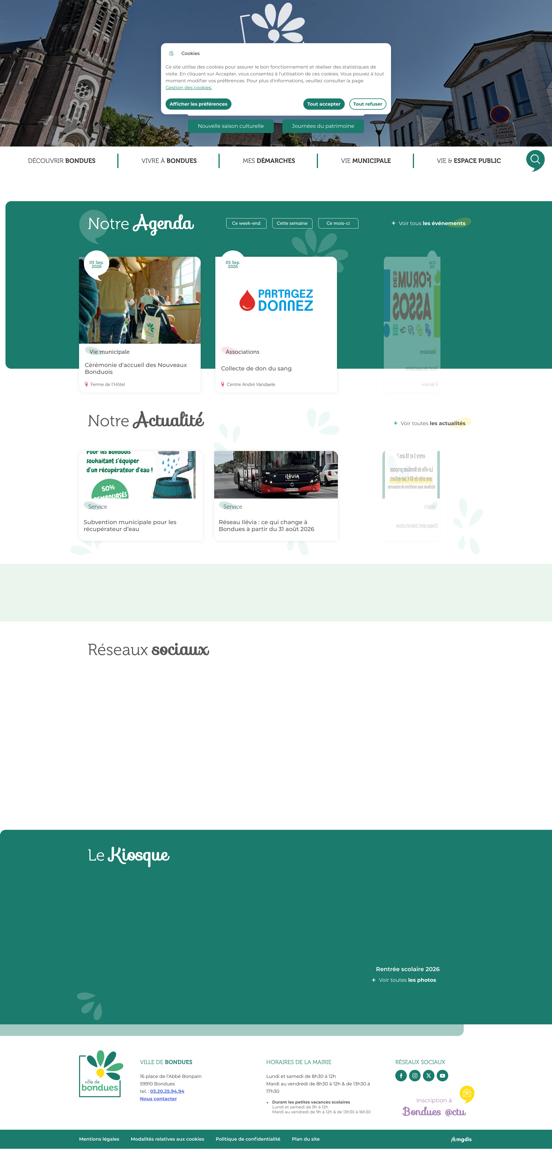 Aperçu du site