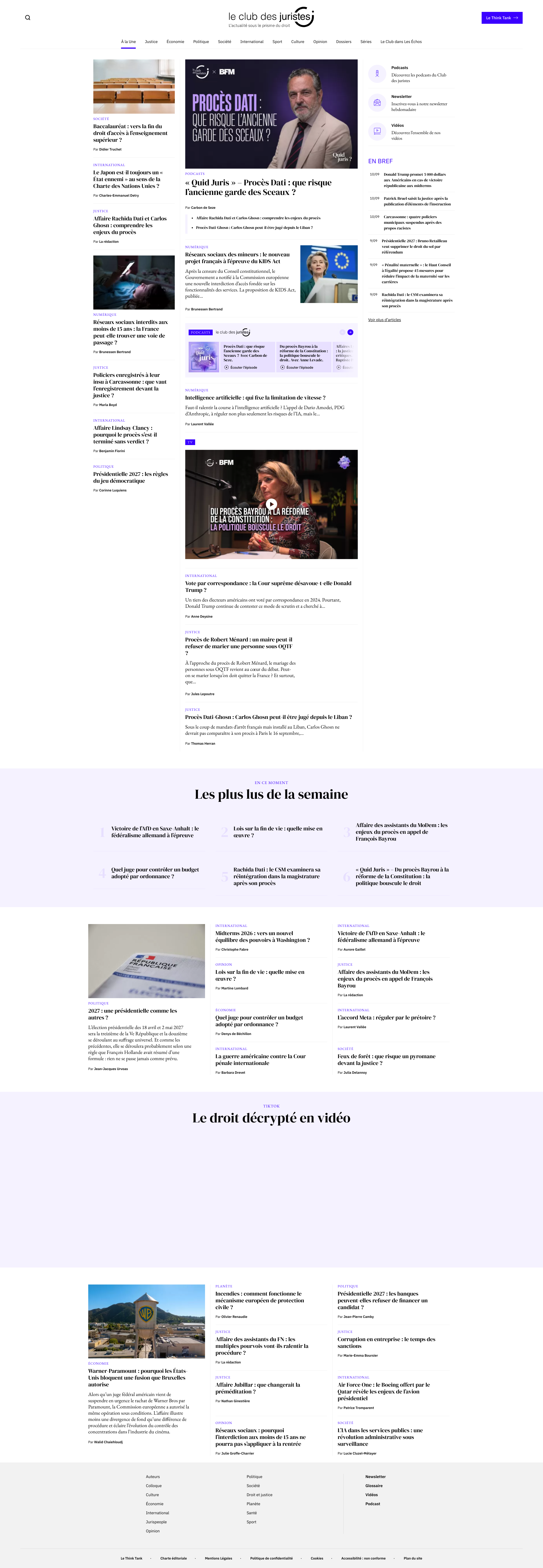 Aperçu du site