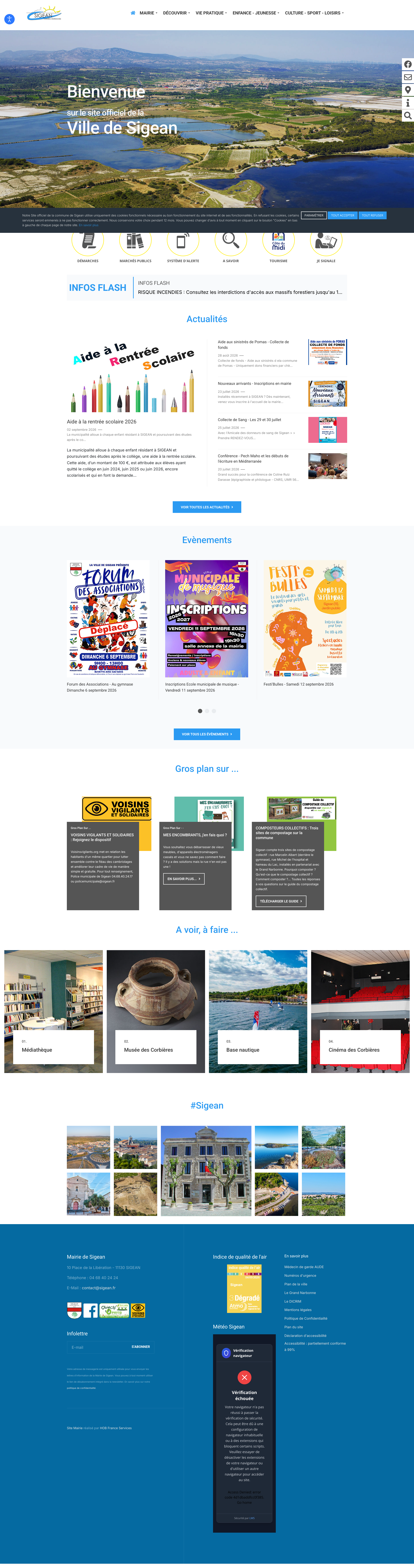 Aperçu du site