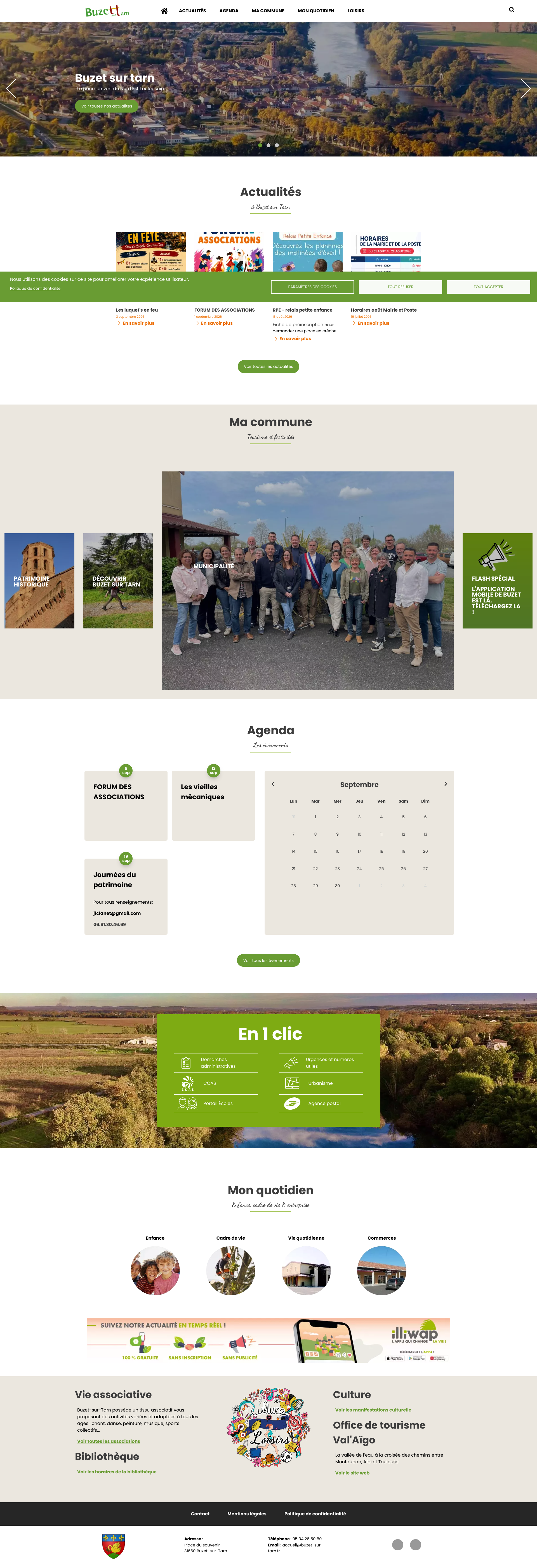 Aperçu du site