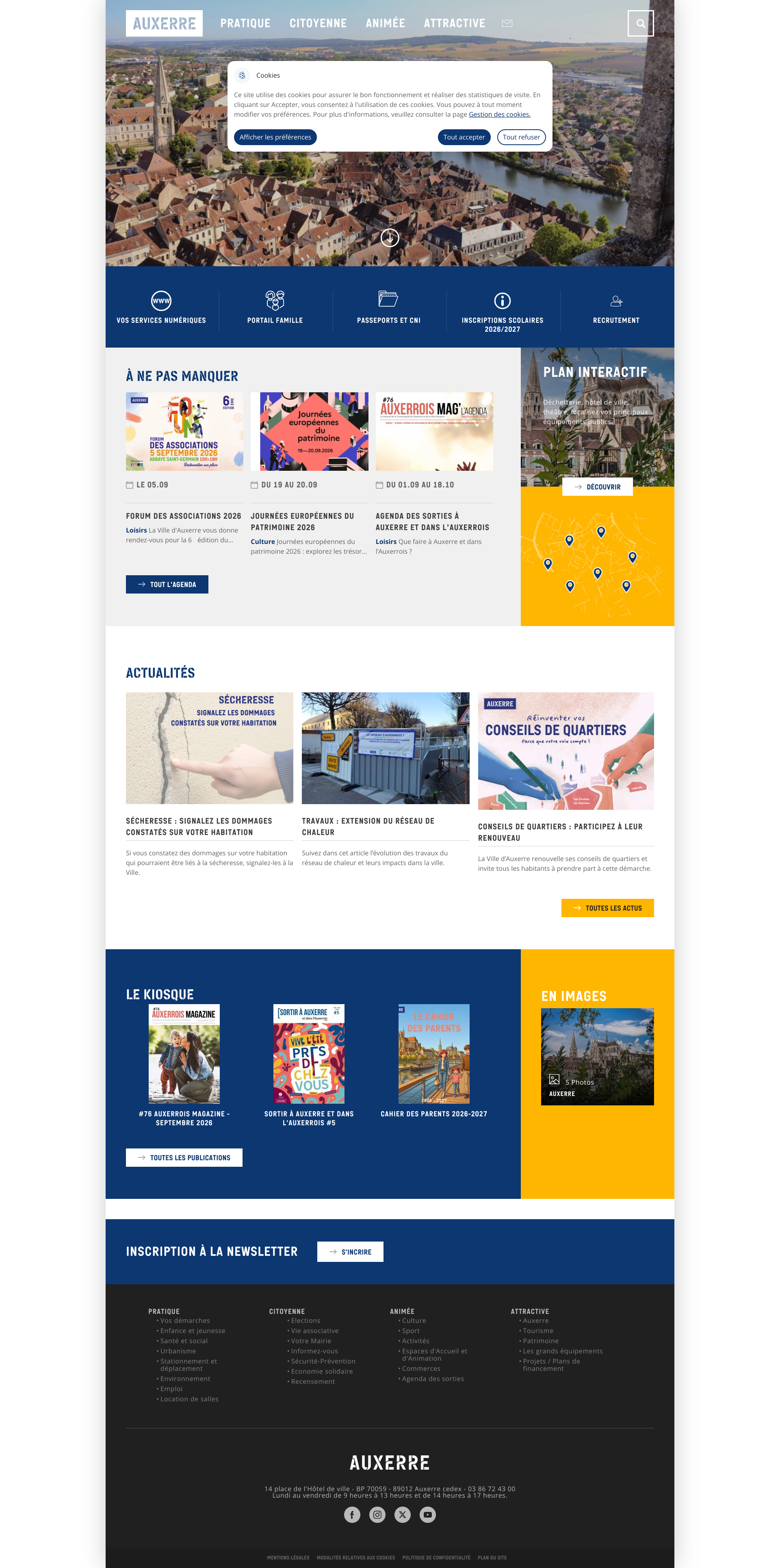 Aperçu du site