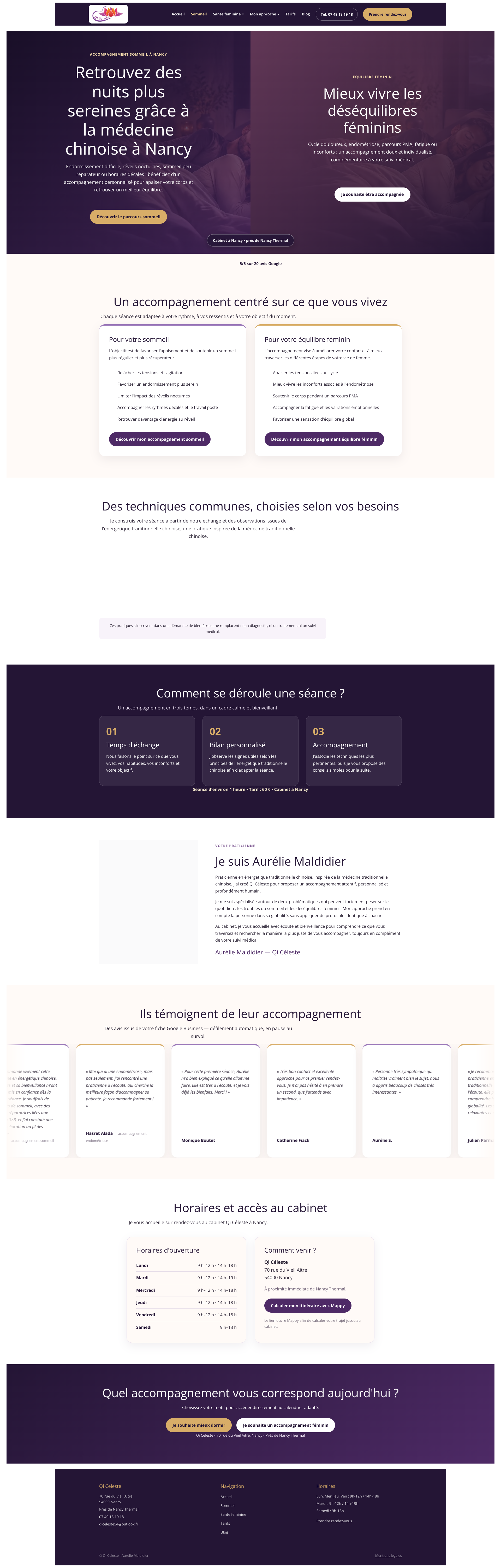 Aperçu du site