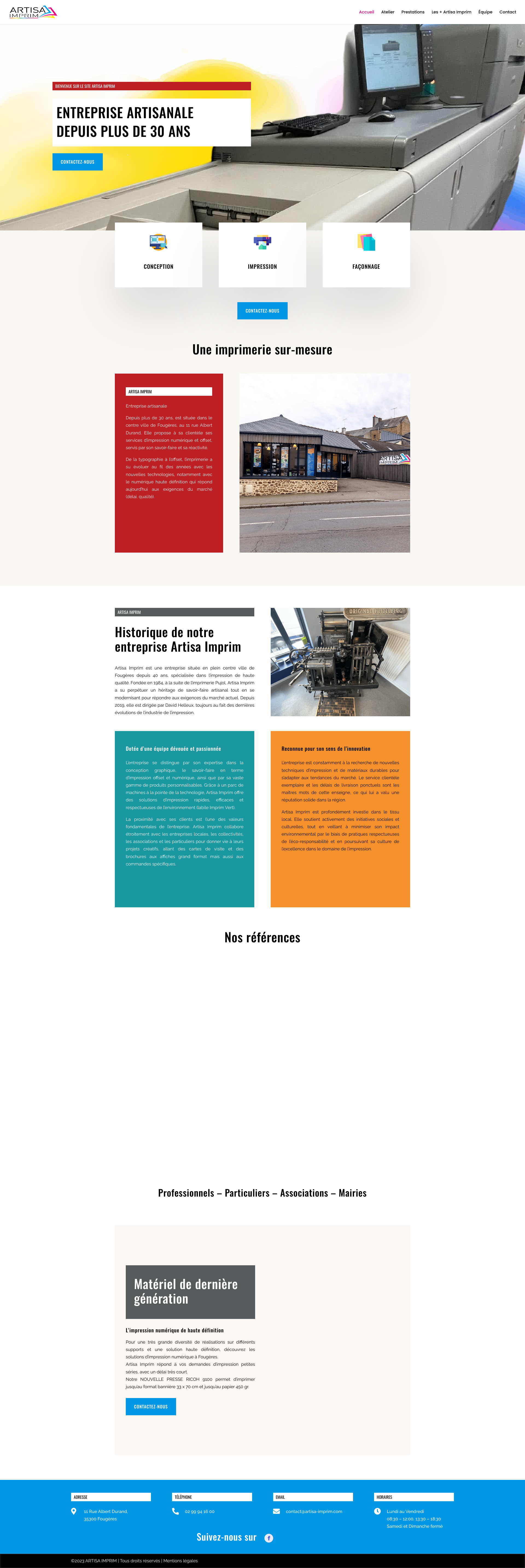 Aperçu du site