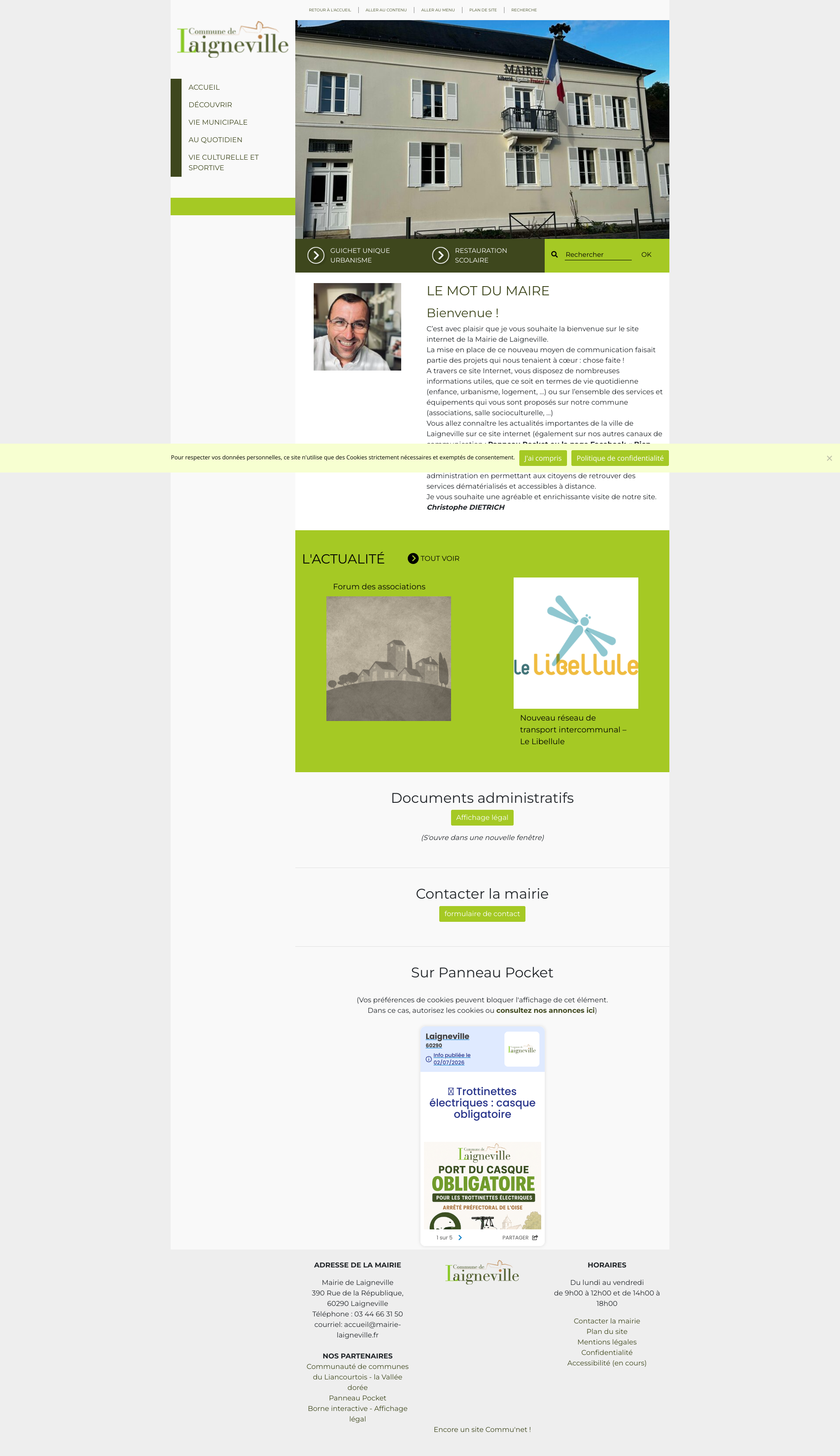 Aperçu du site