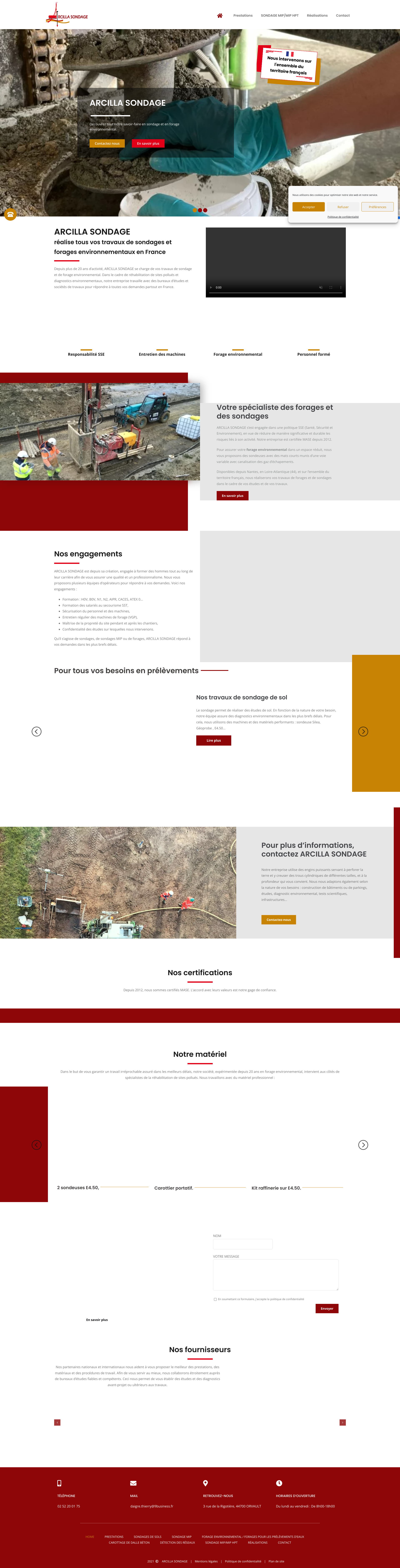 Aperçu du site