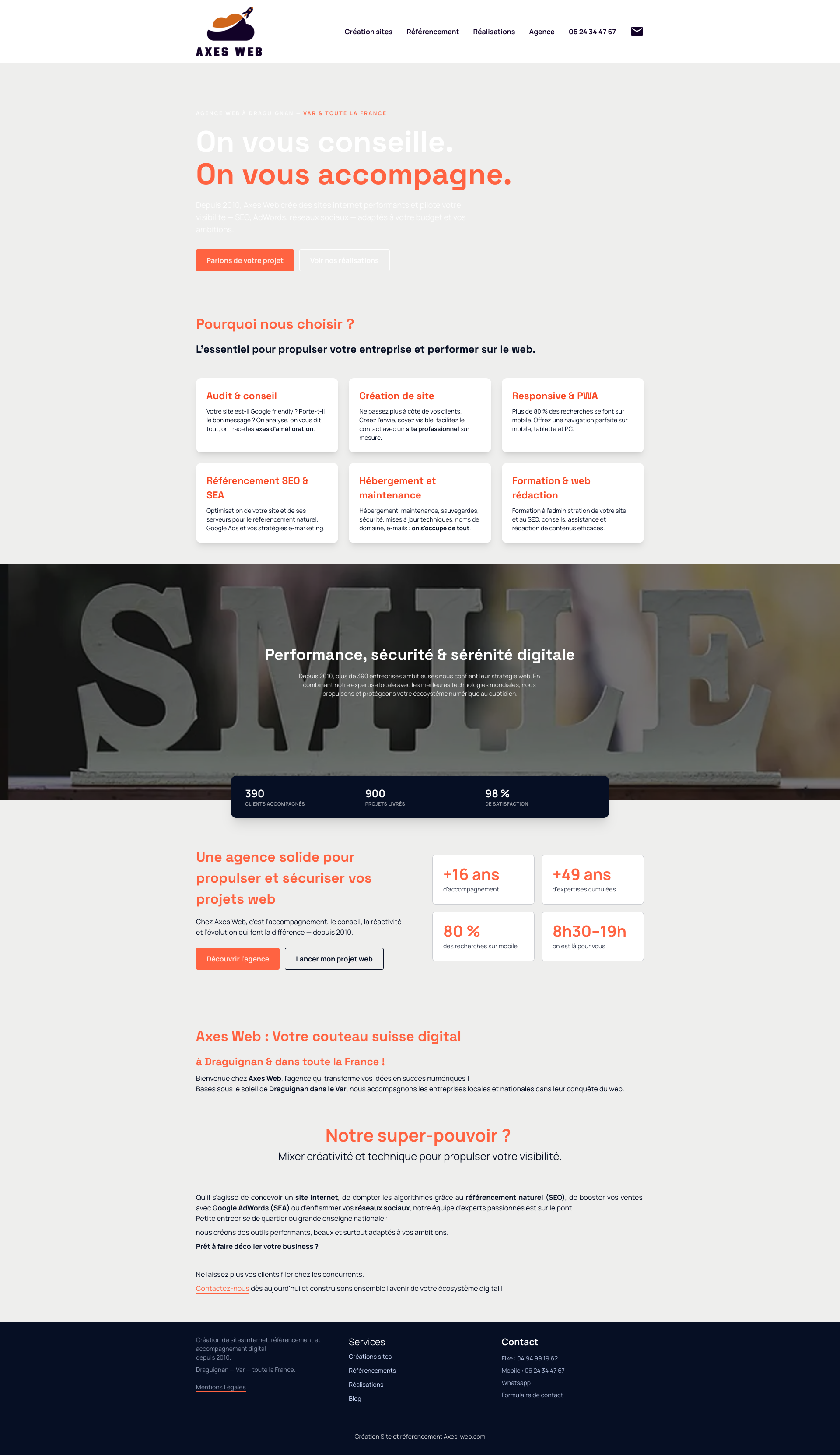Aperçu du site