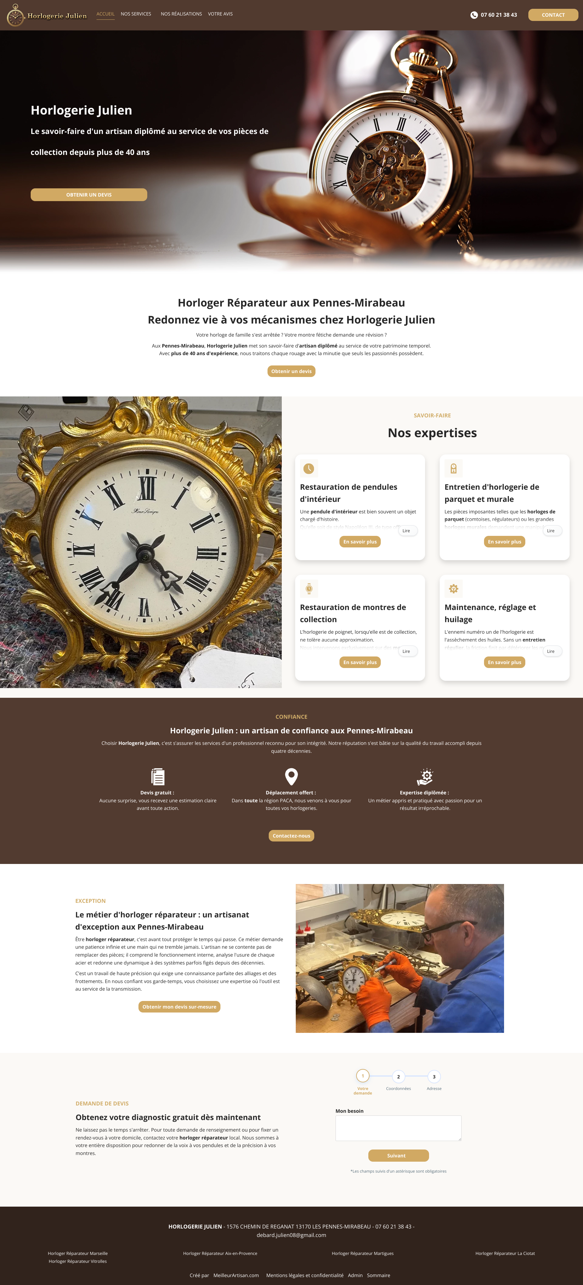 Aperçu du site