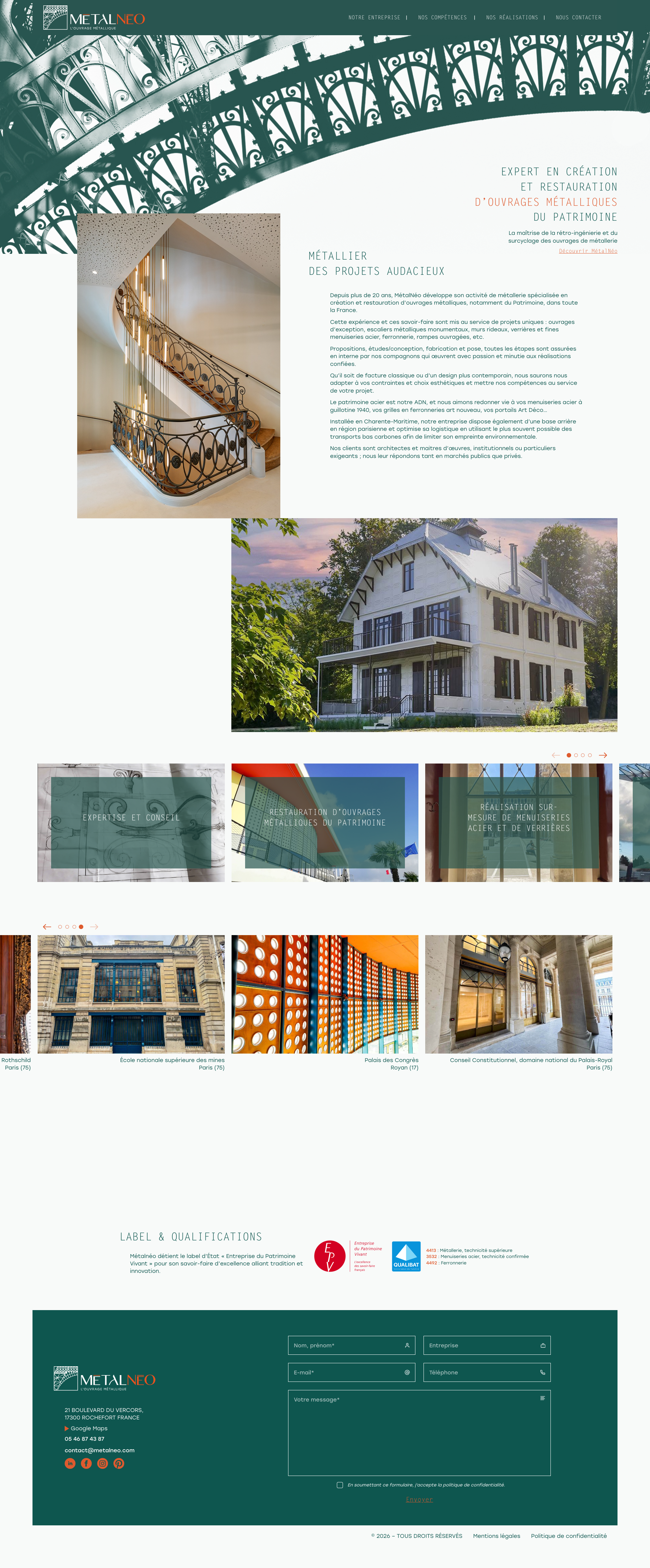 Aperçu du site