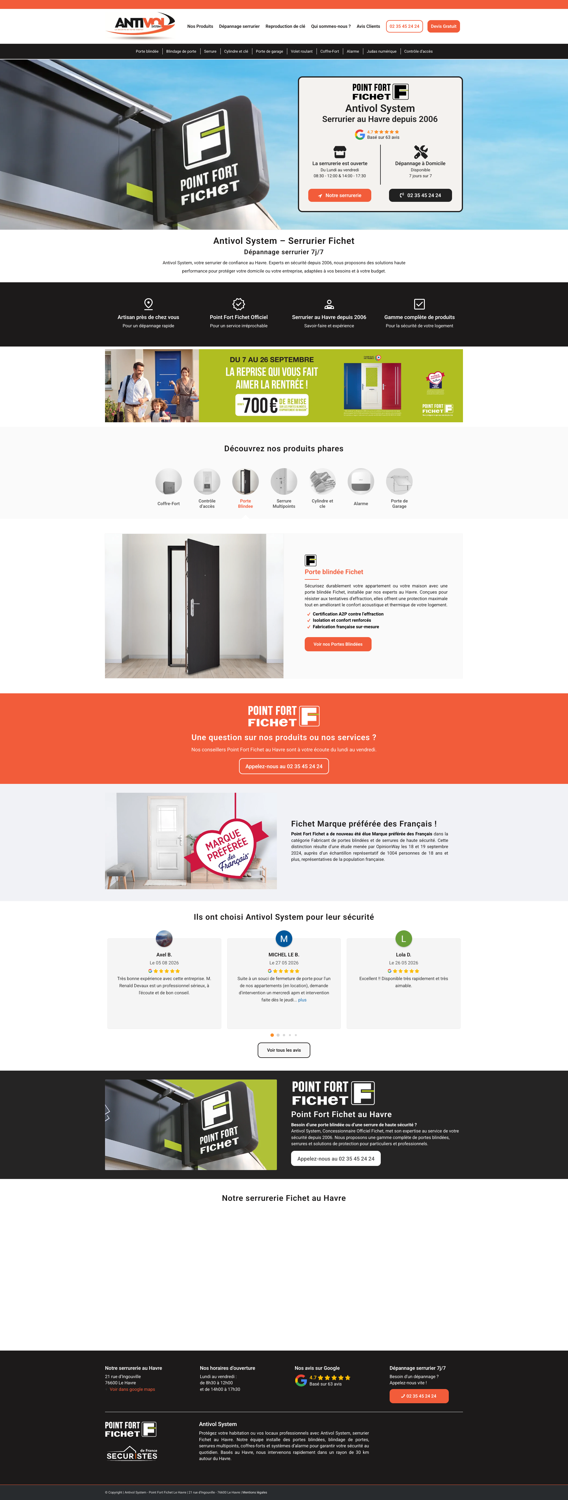 Aperçu du site