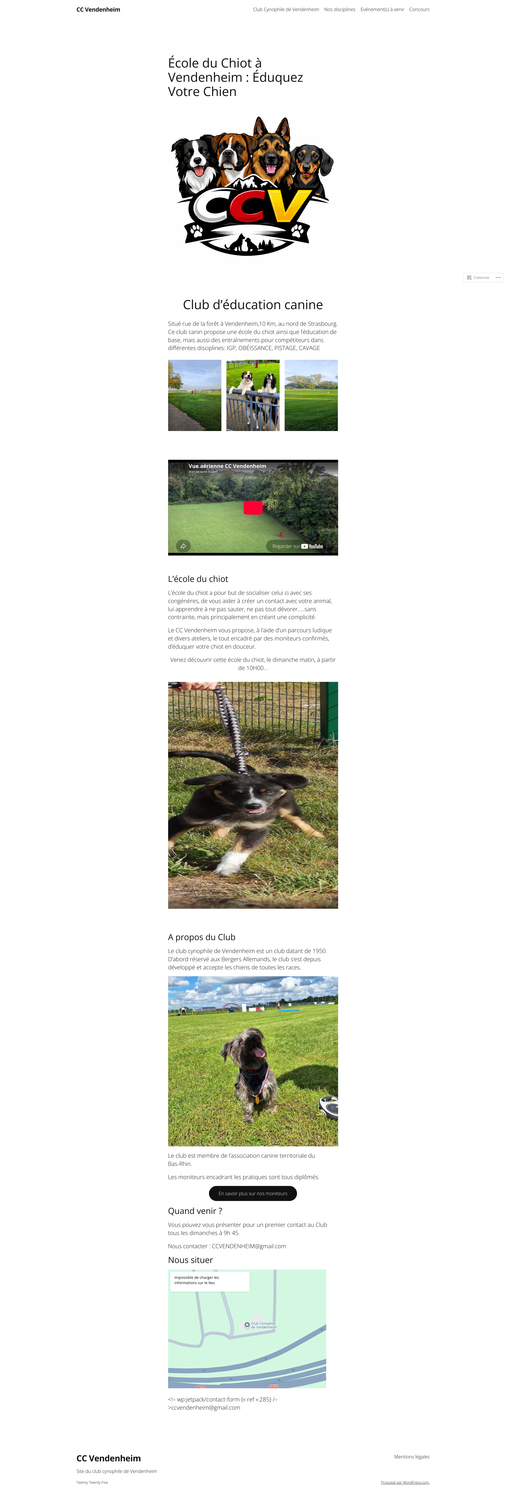 Aperçu du site
