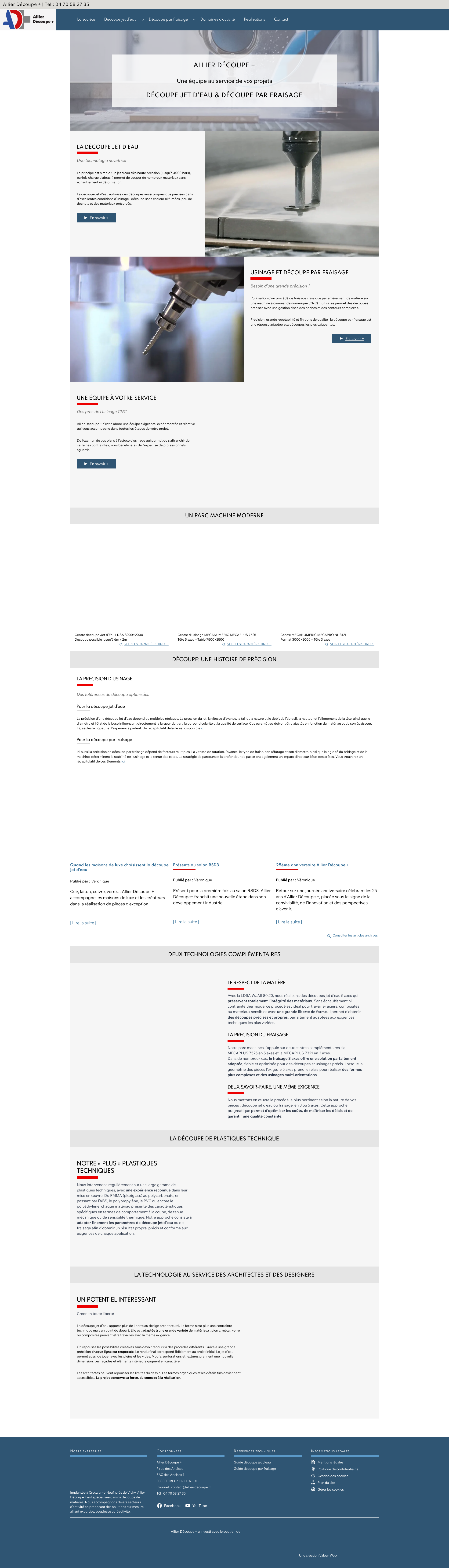 Aperçu du site