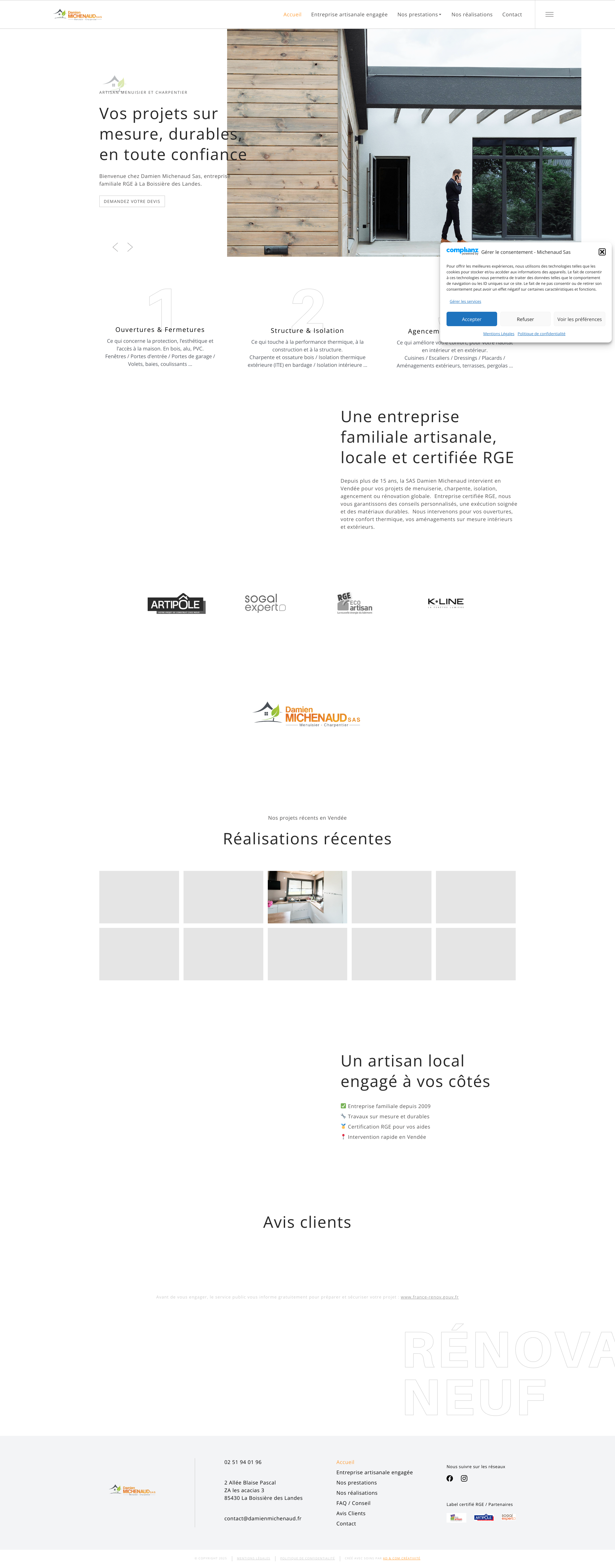 Aperçu du site