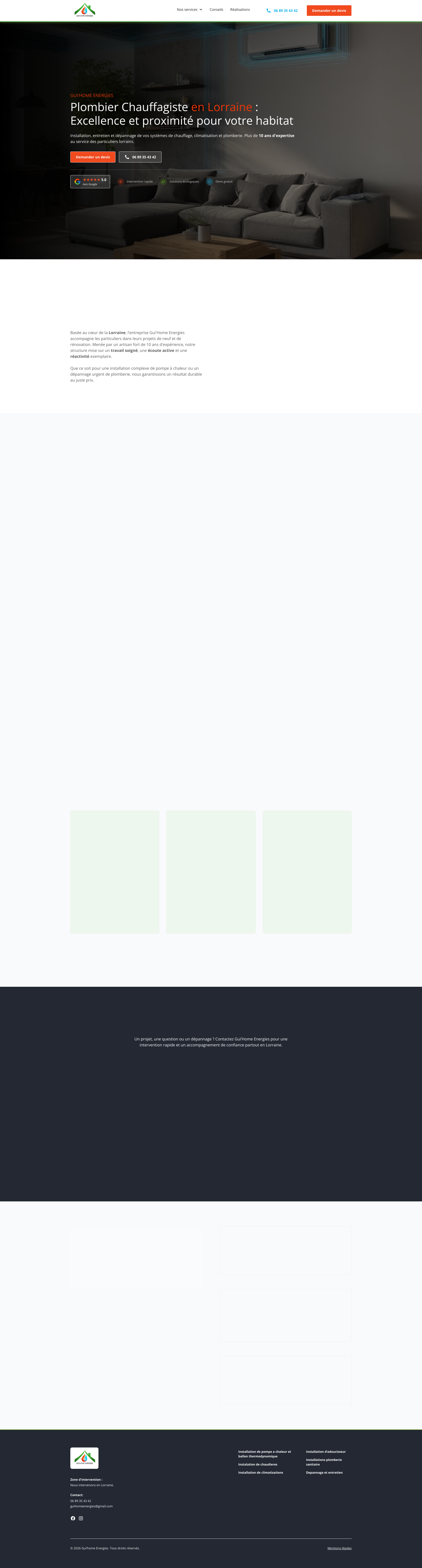 Aperçu du site