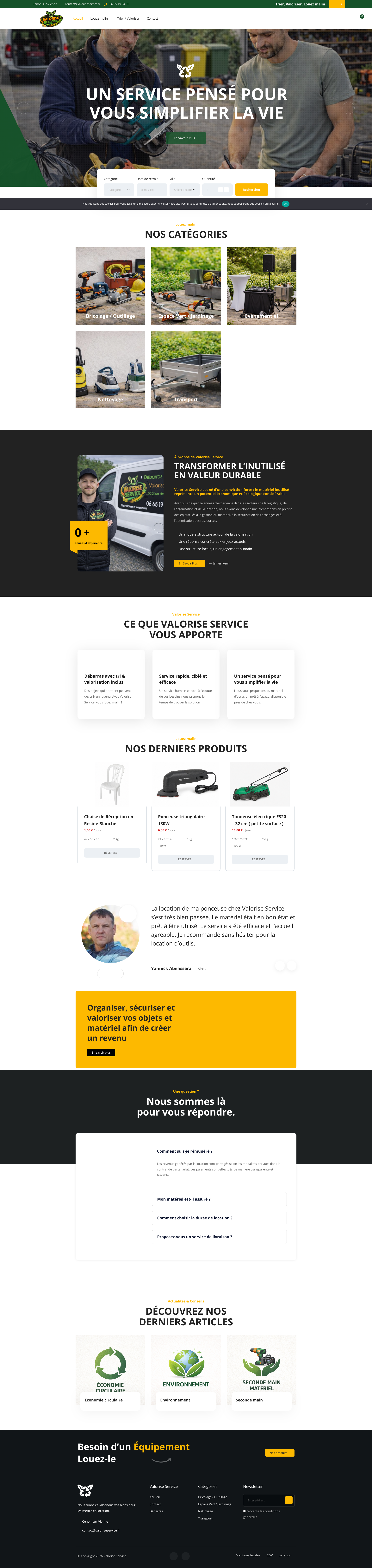 Aperçu du site