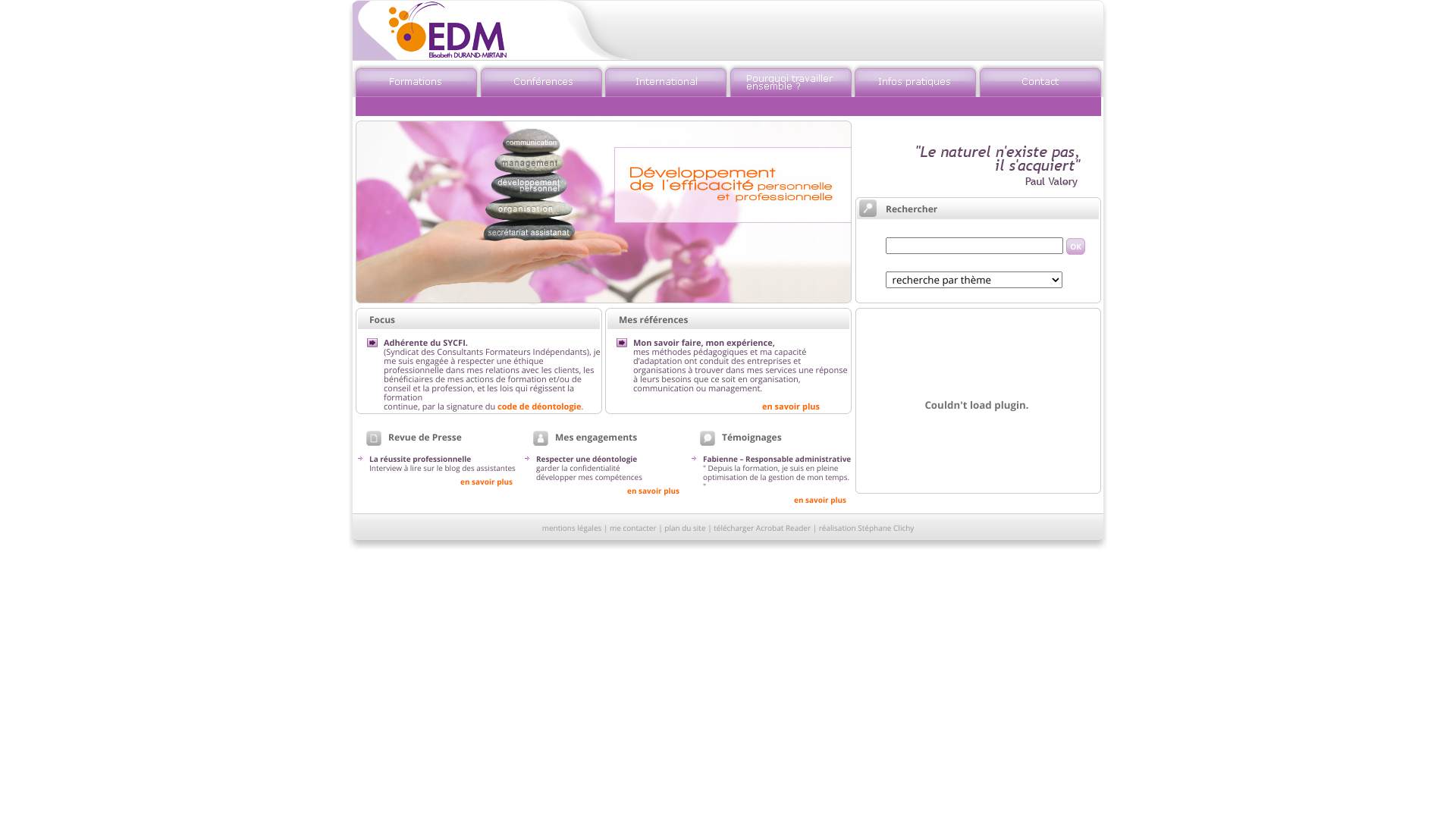 Aperçu du site