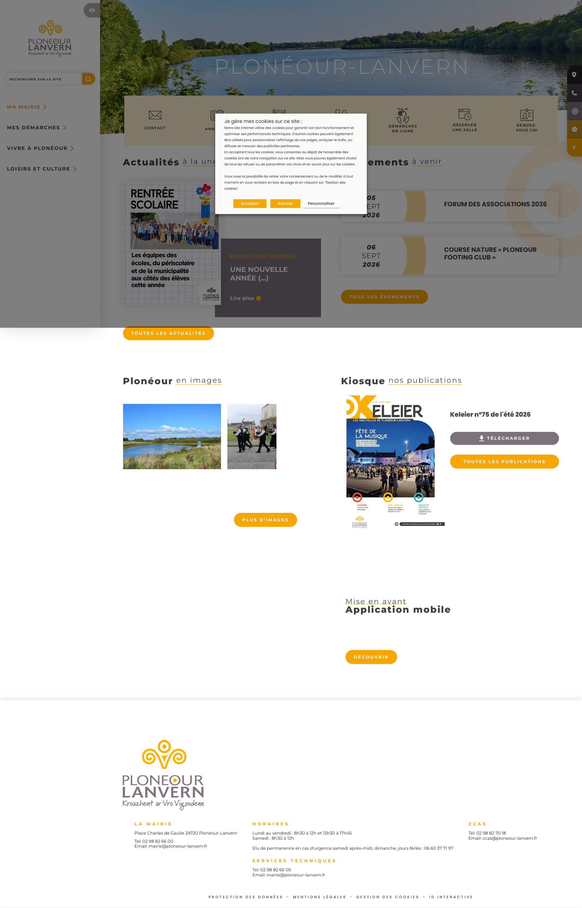 Aperçu du site