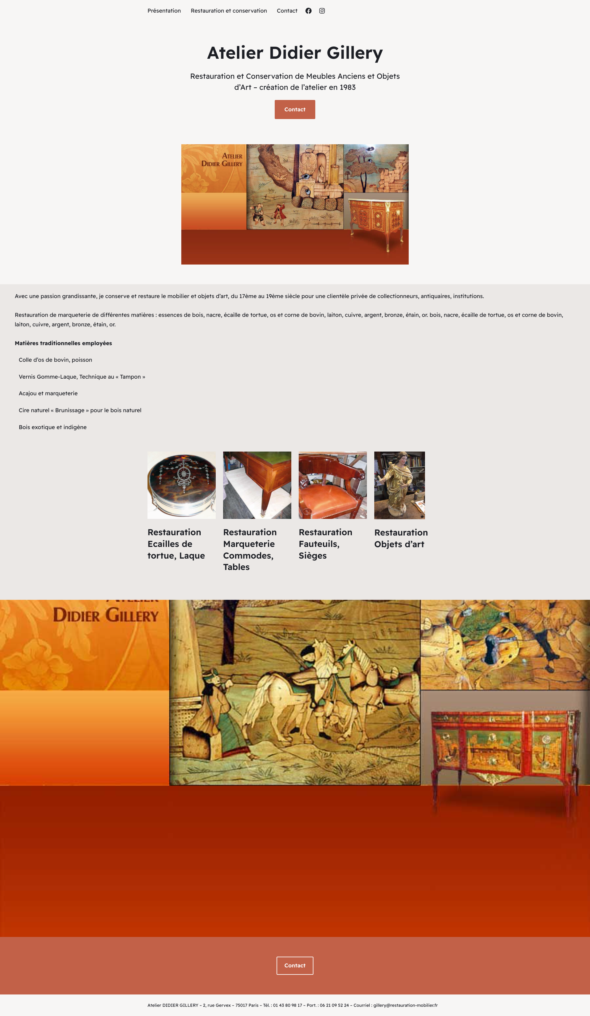 Aperçu du site