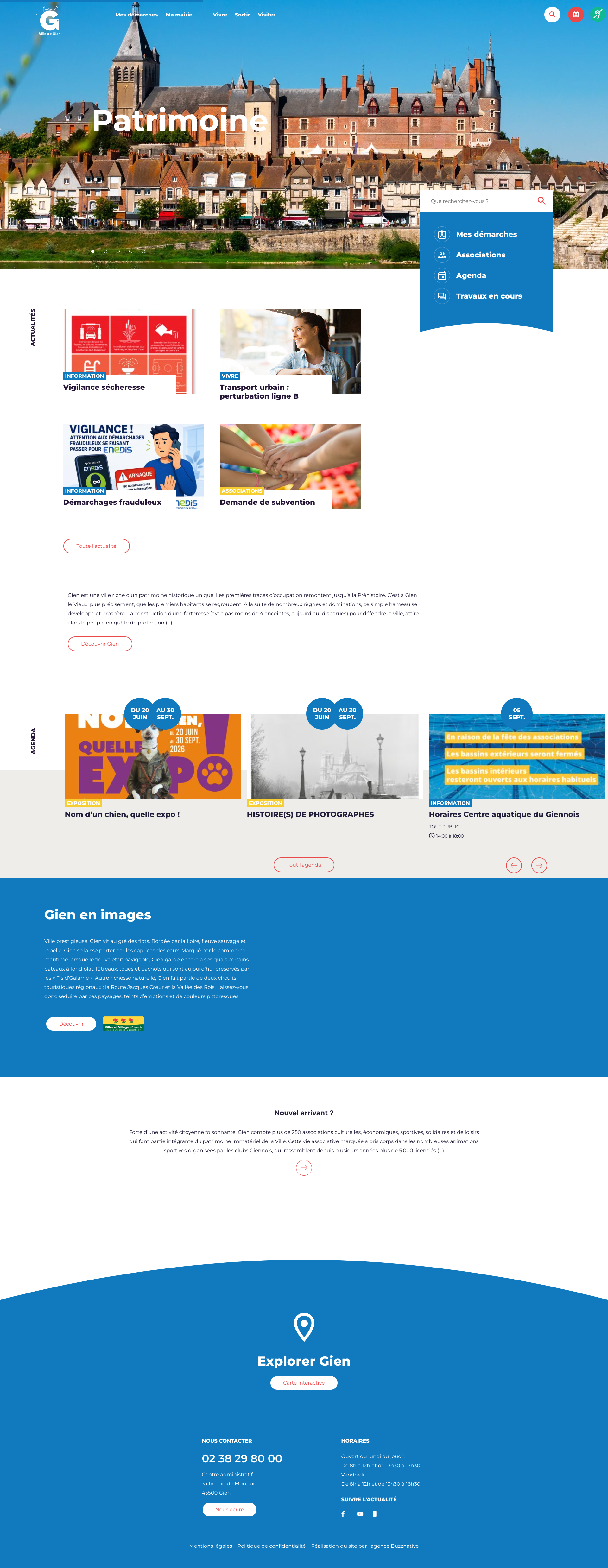 Aperçu du site