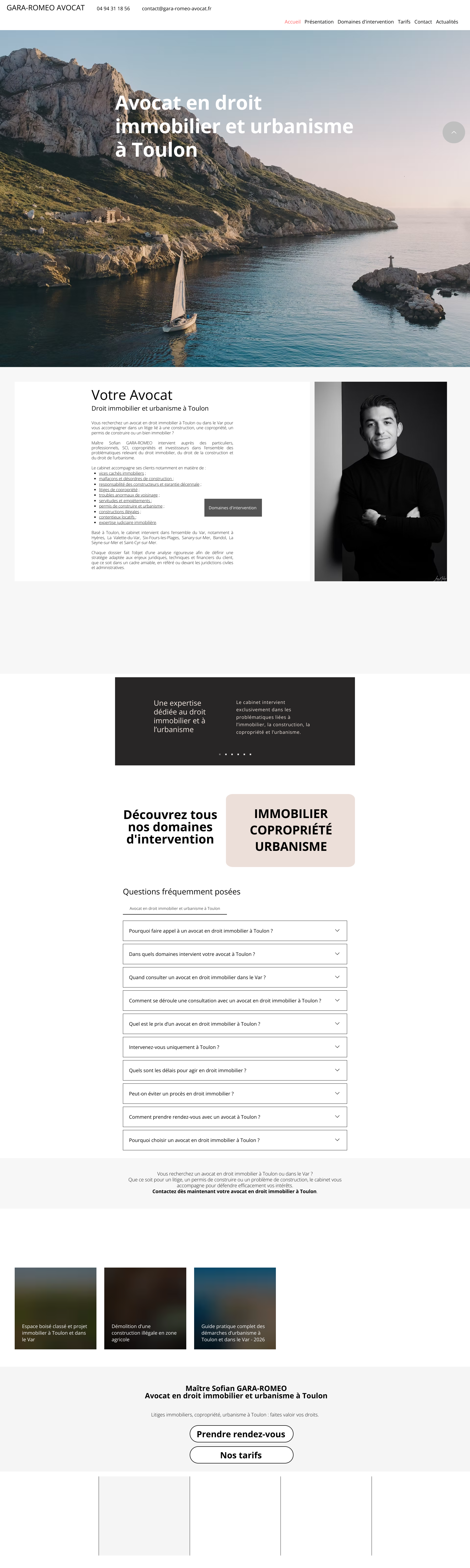 Aperçu du site