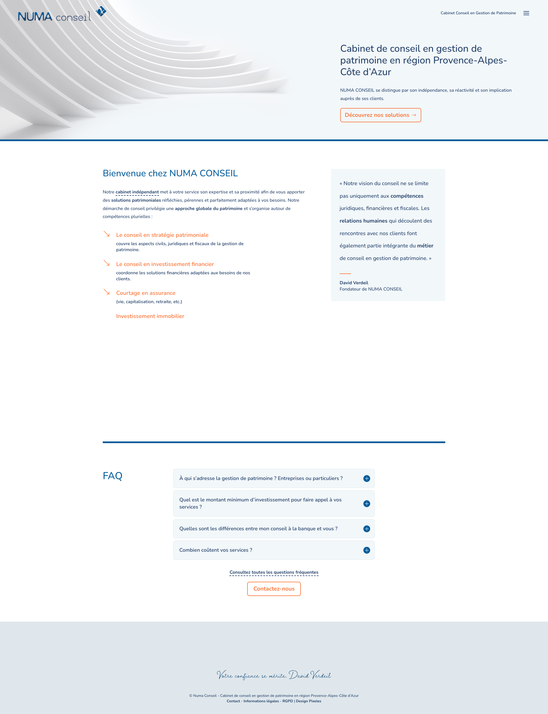 Aperçu du site