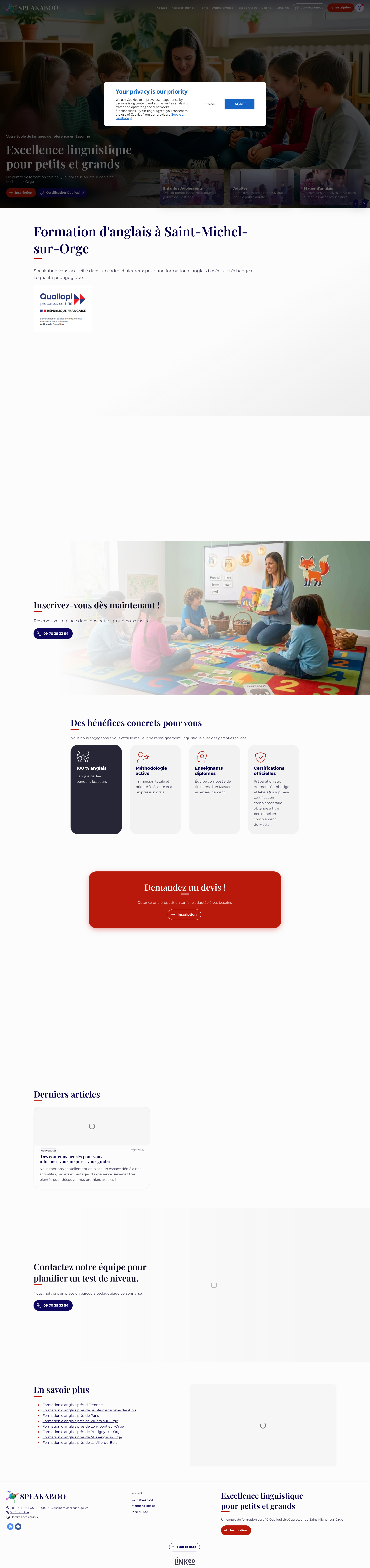 Aperçu du site