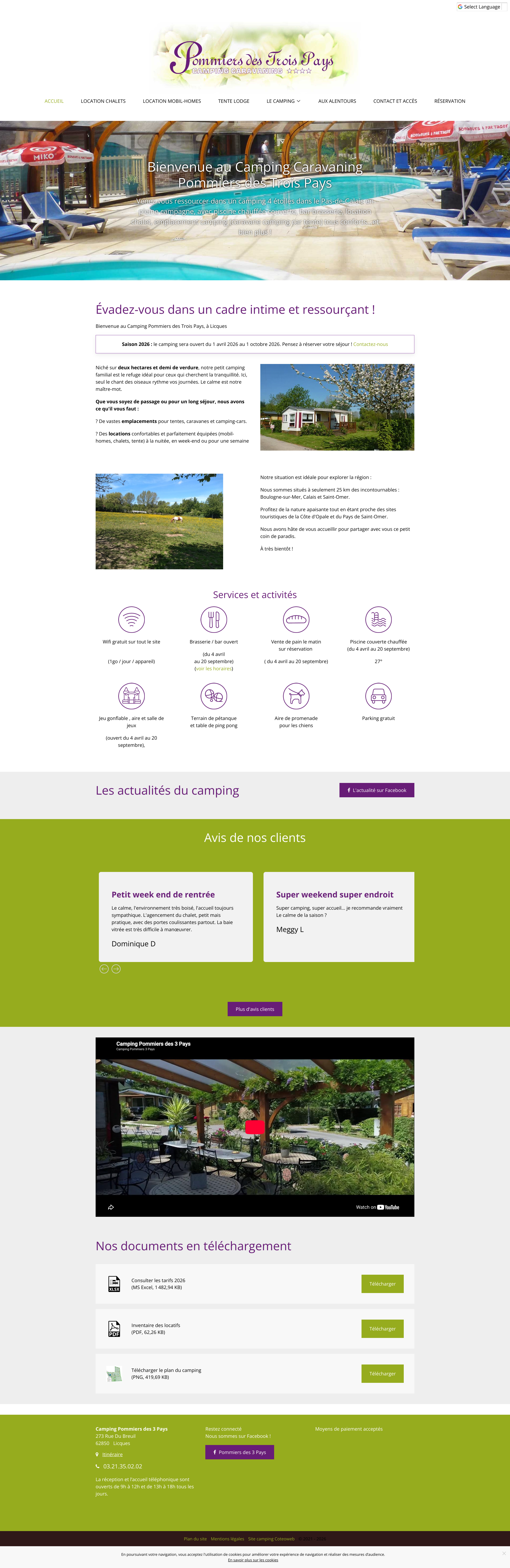 Aperçu du site