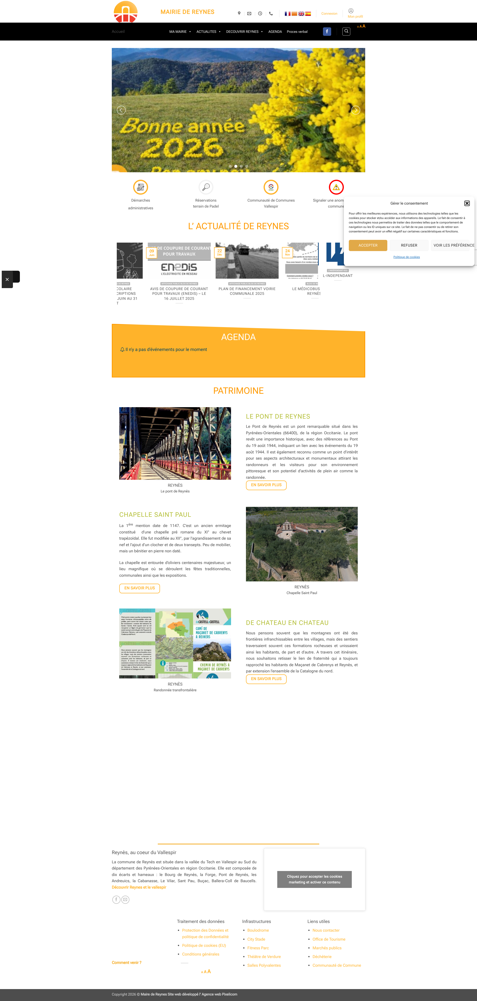 Aperçu du site