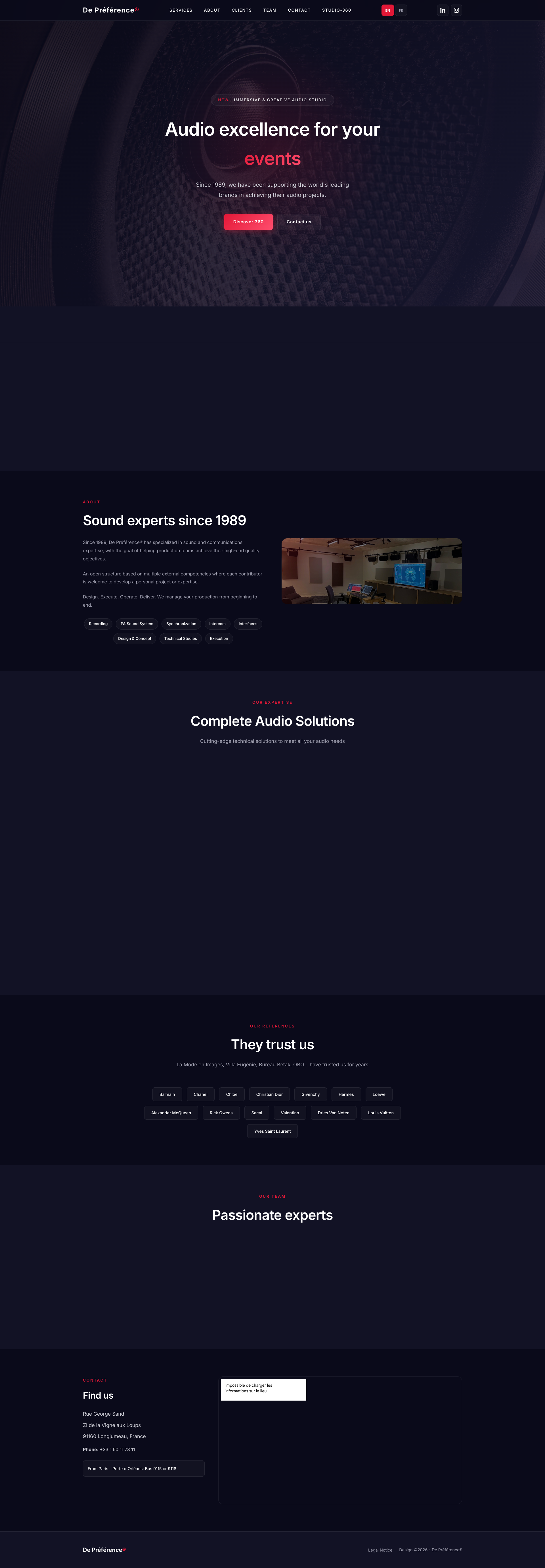 Aperçu du site