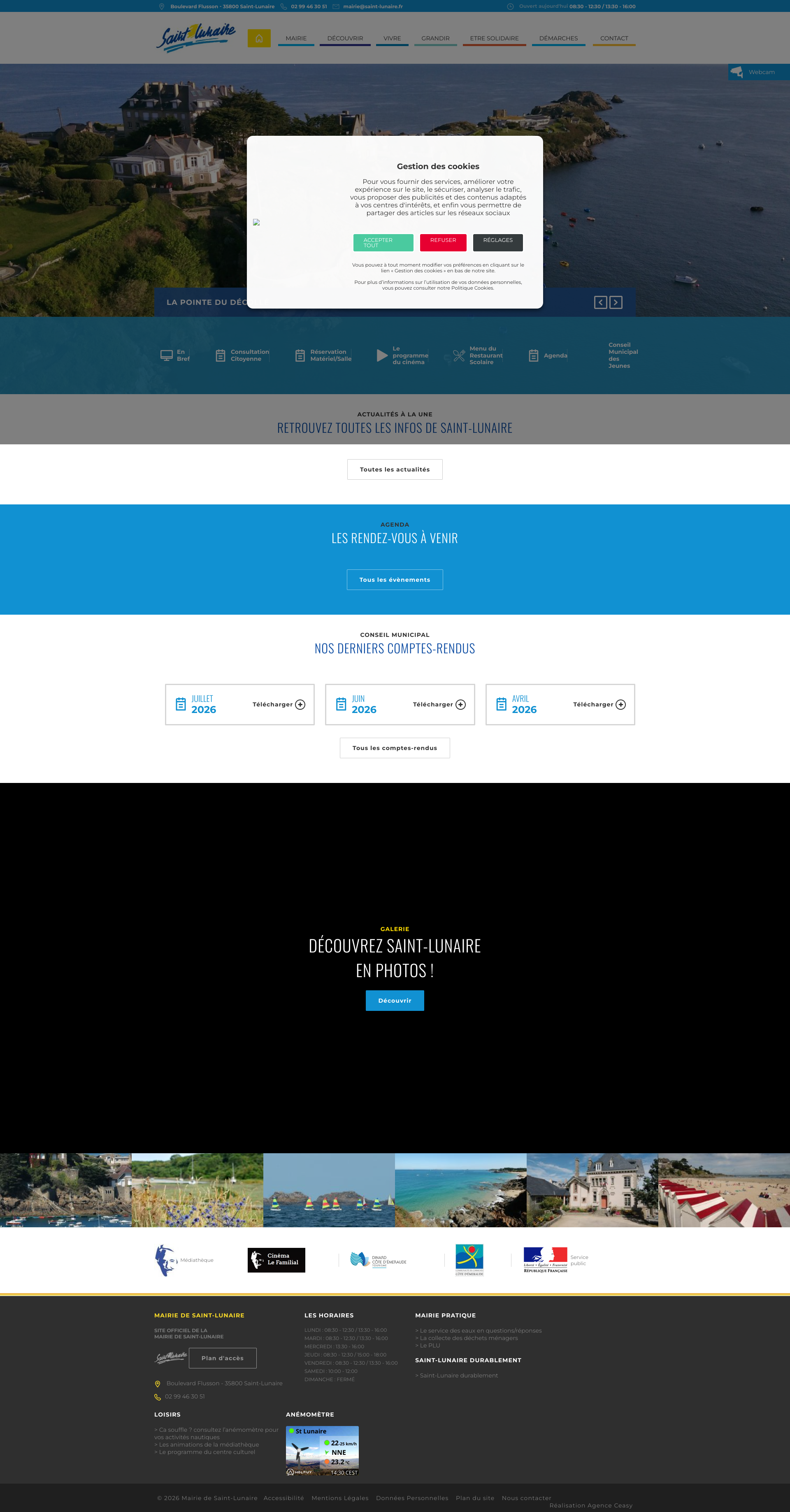Aperçu du site