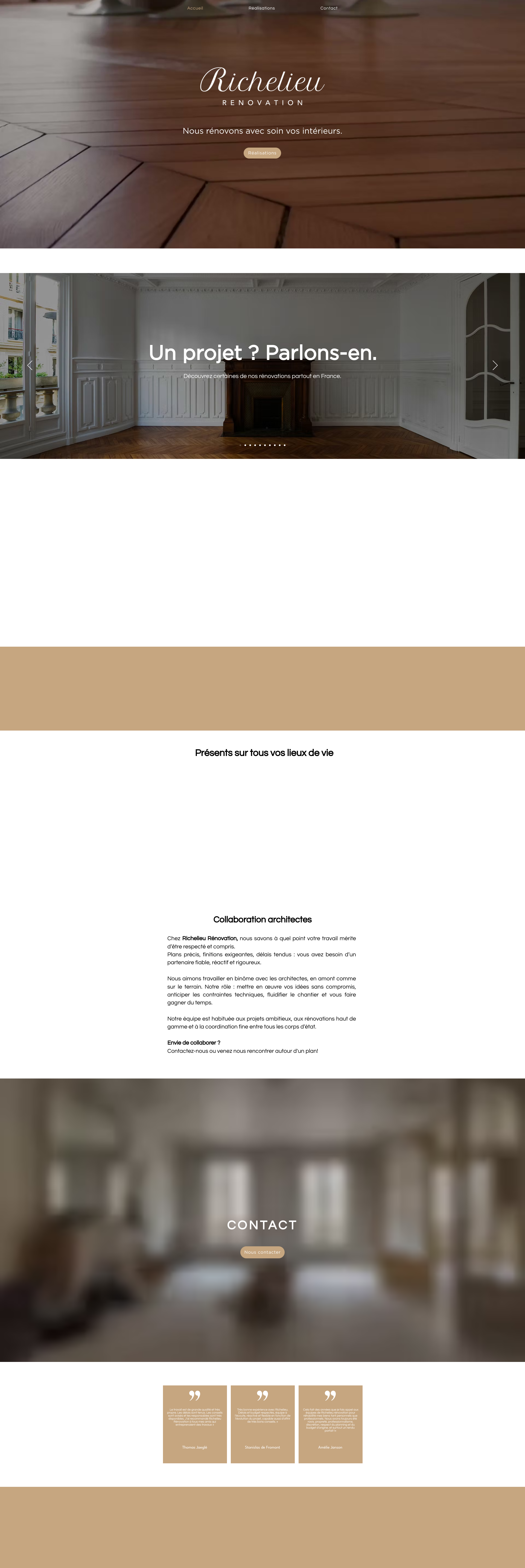 Aperçu du site