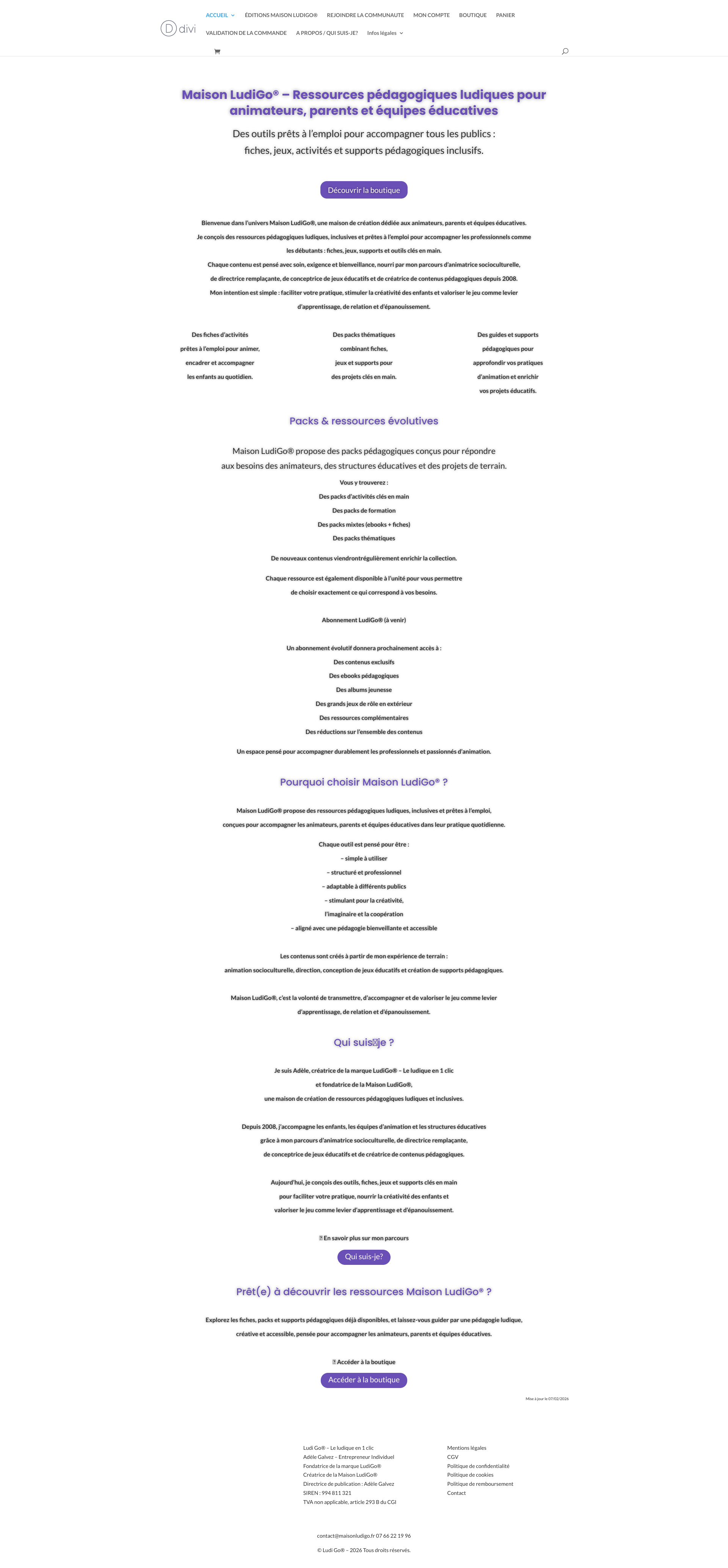 Aperçu du site