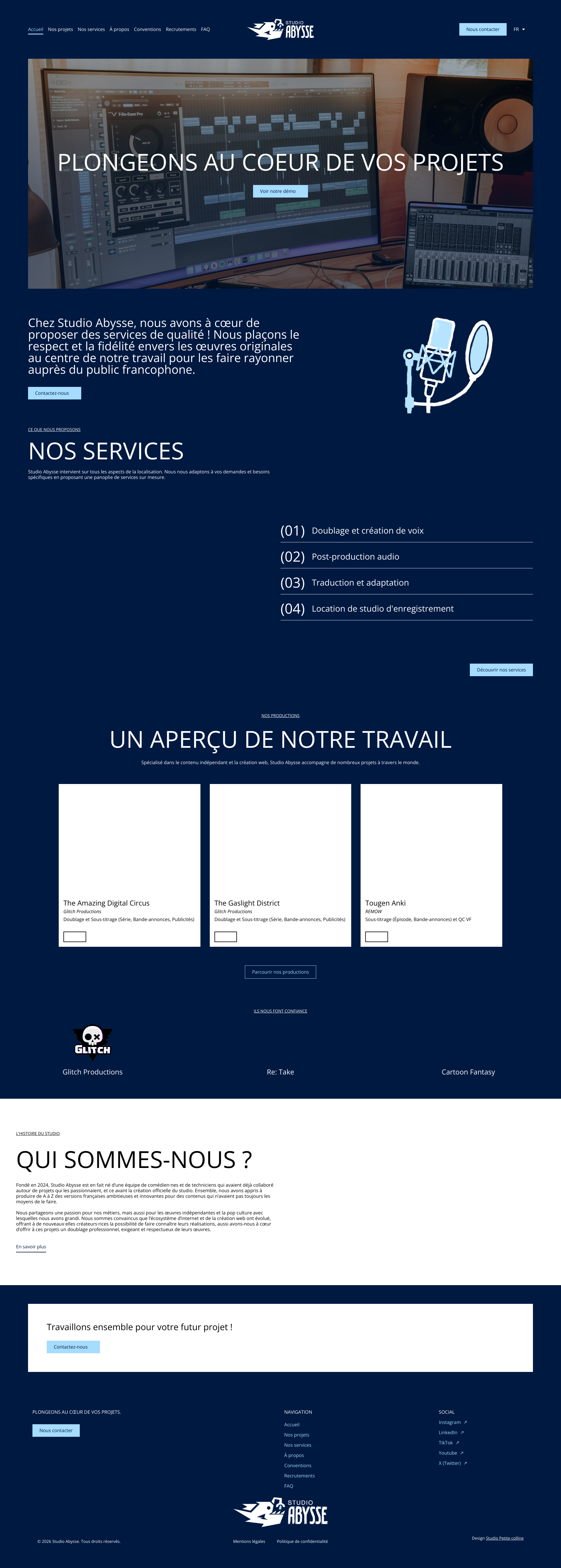 Aperçu du site