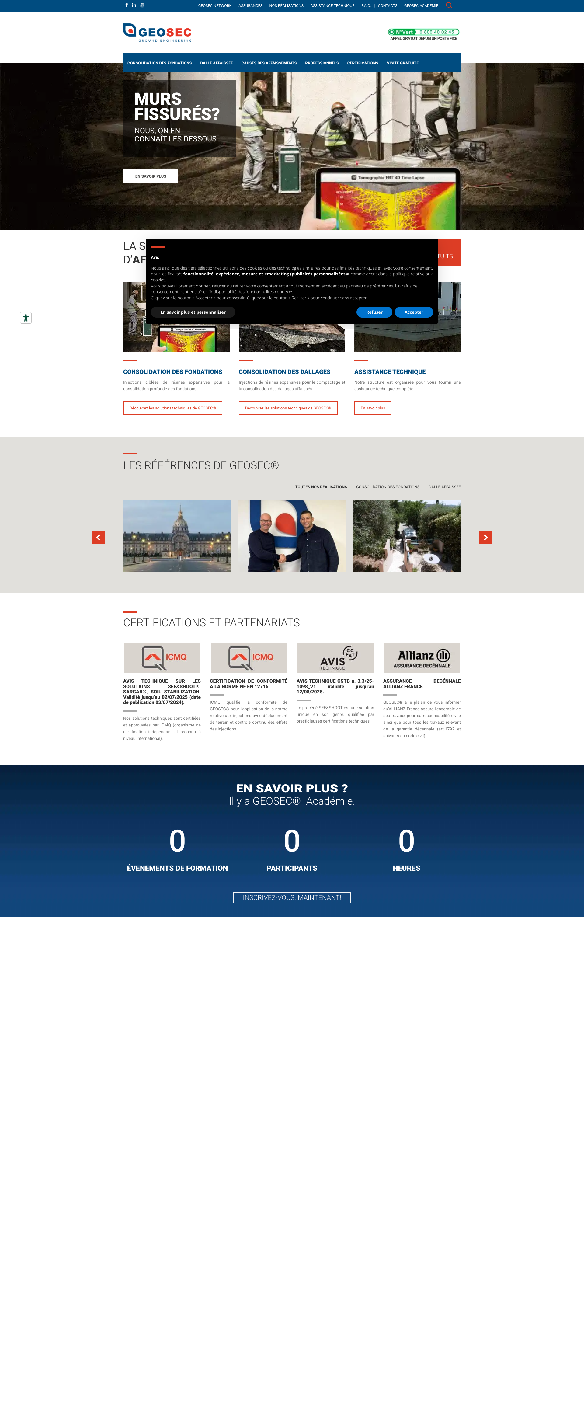 Aperçu du site