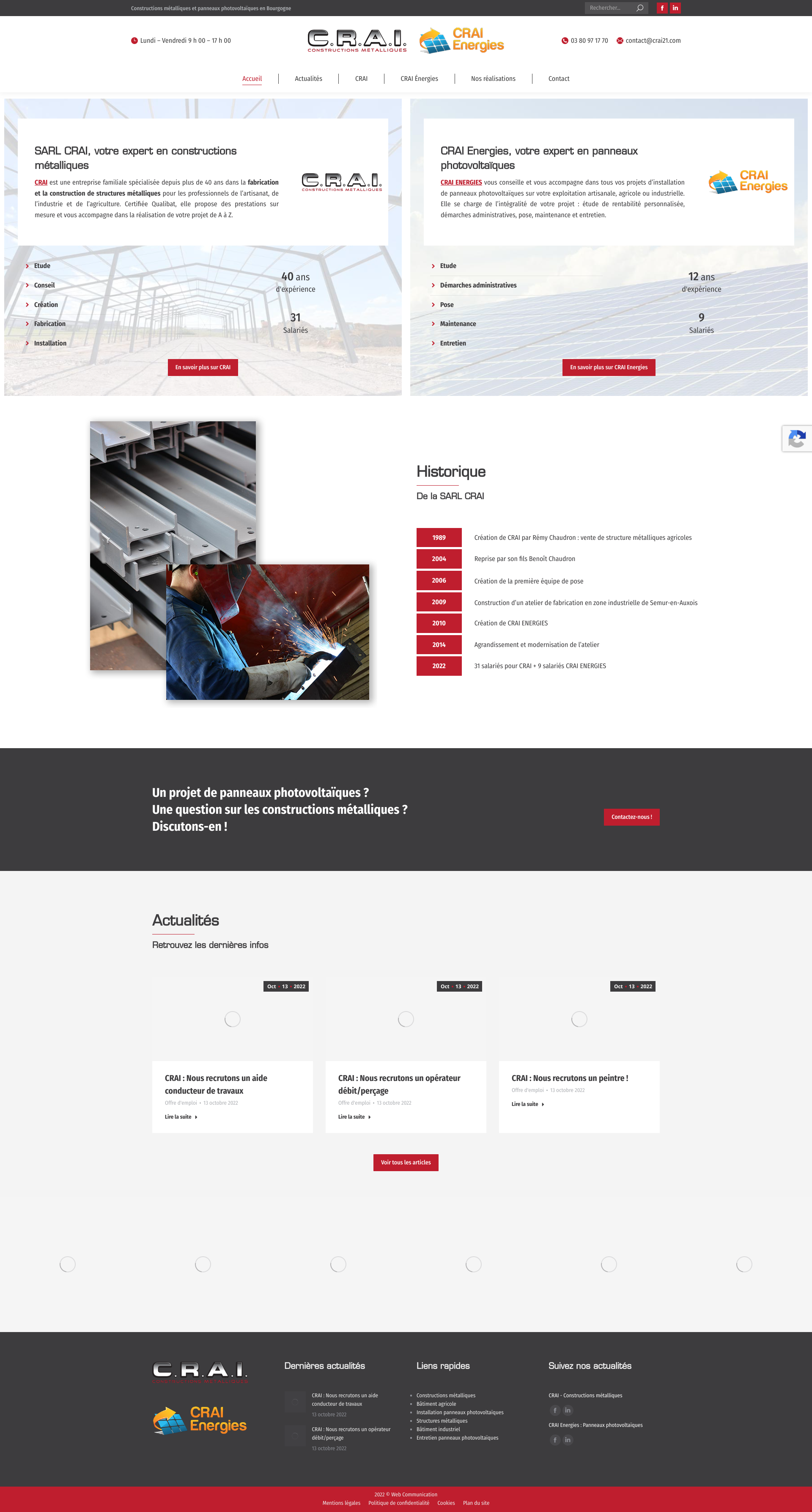 Aperçu du site
