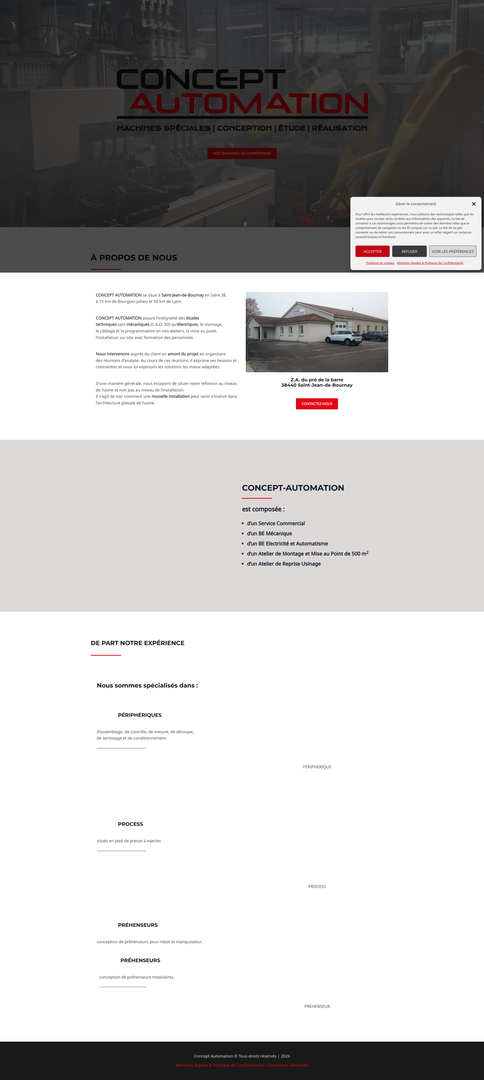 Aperçu du site