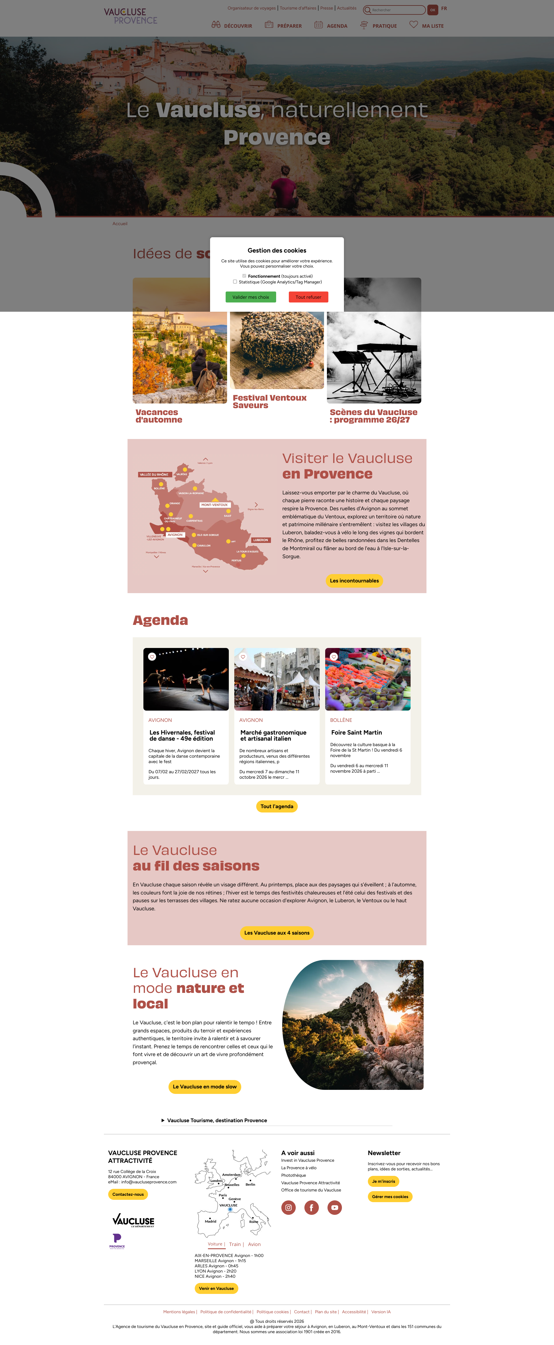 Aperçu du site