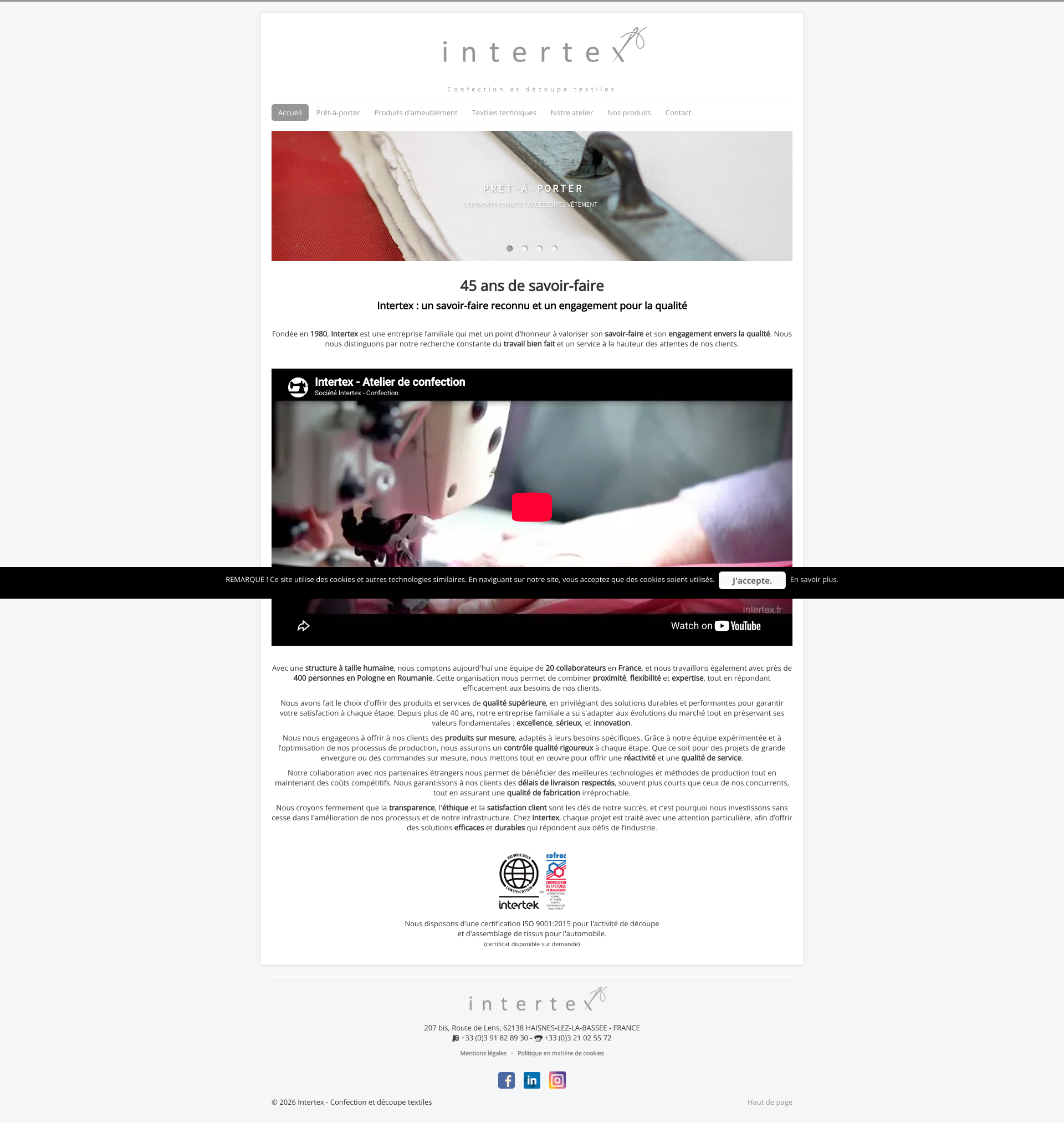 Aperçu du site