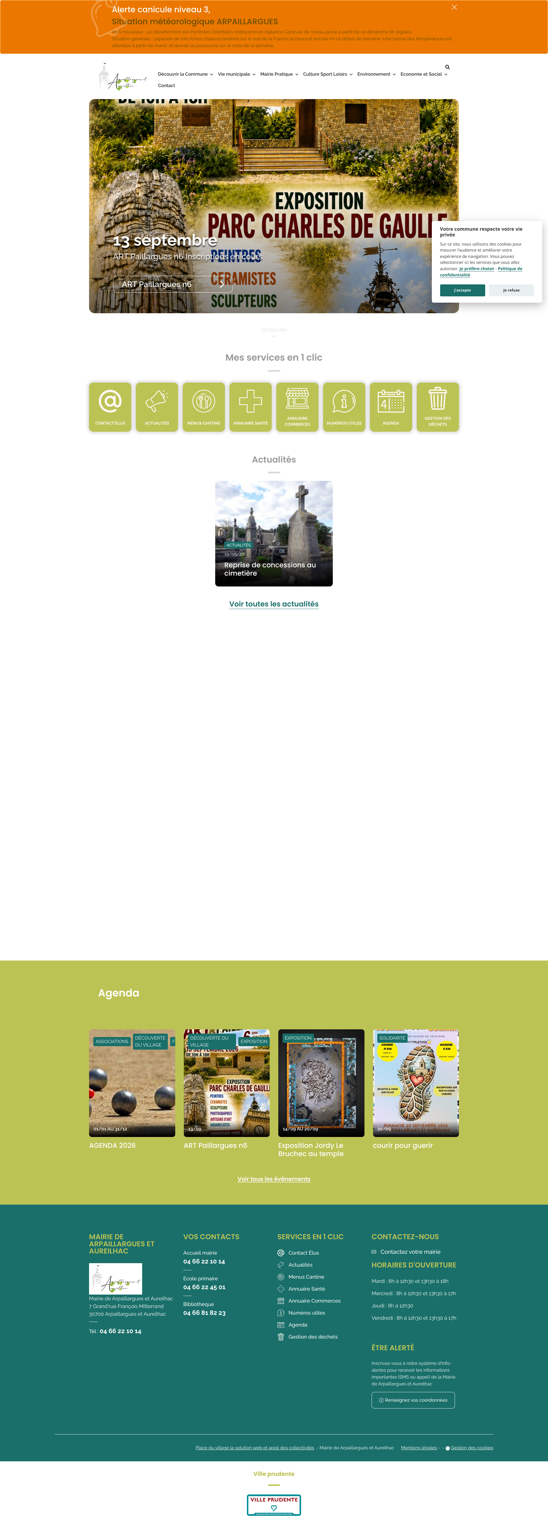 Aperçu du site