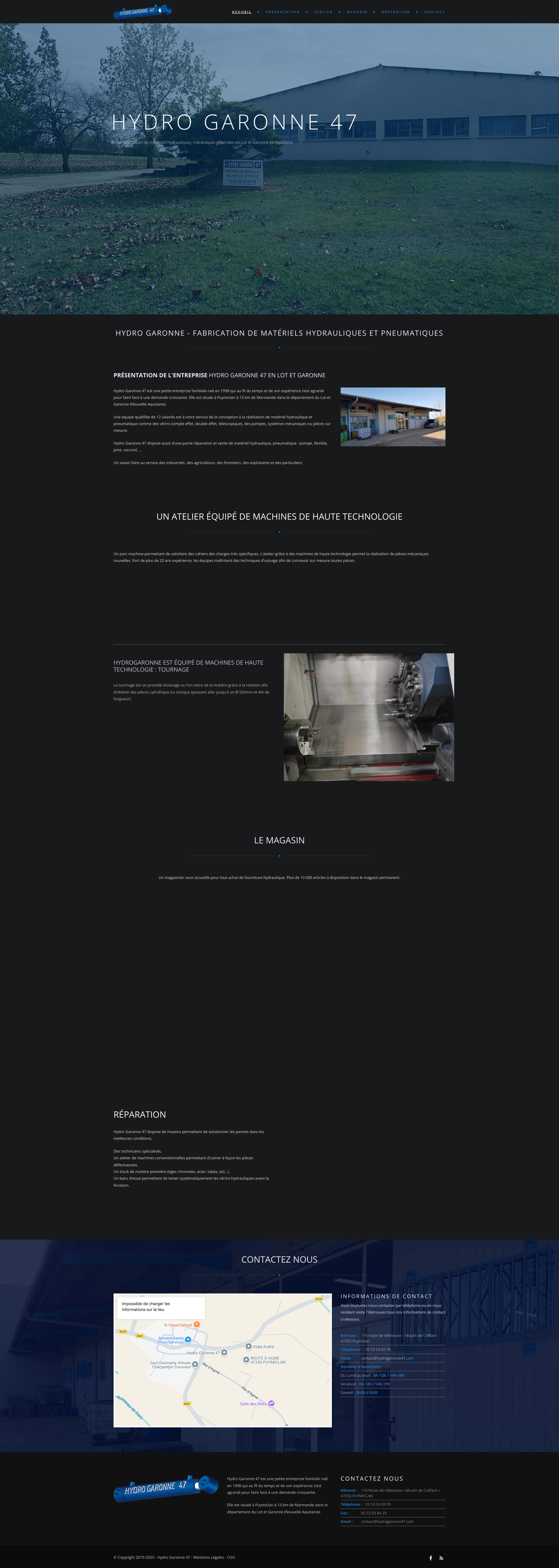 Aperçu du site