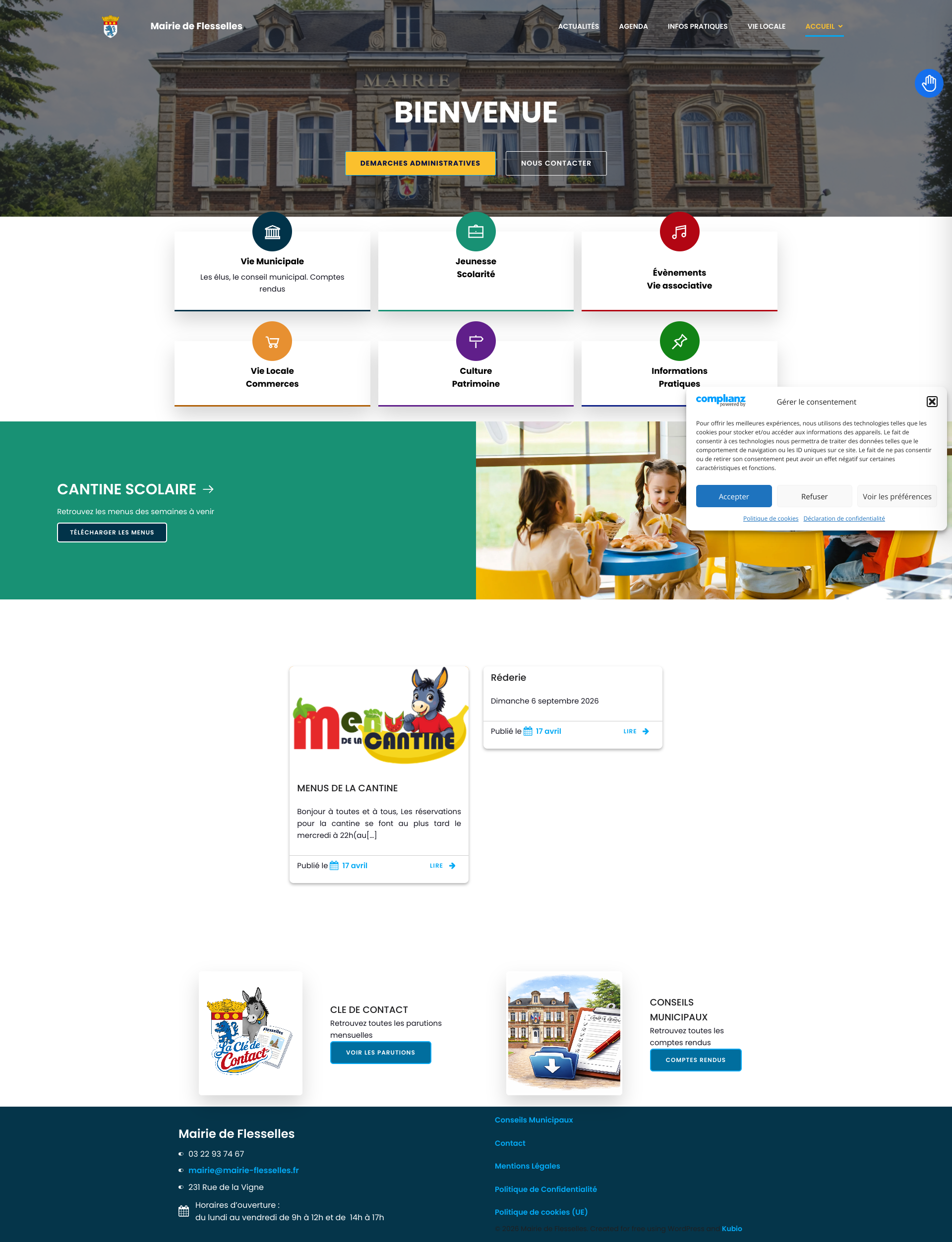 Aperçu du site
