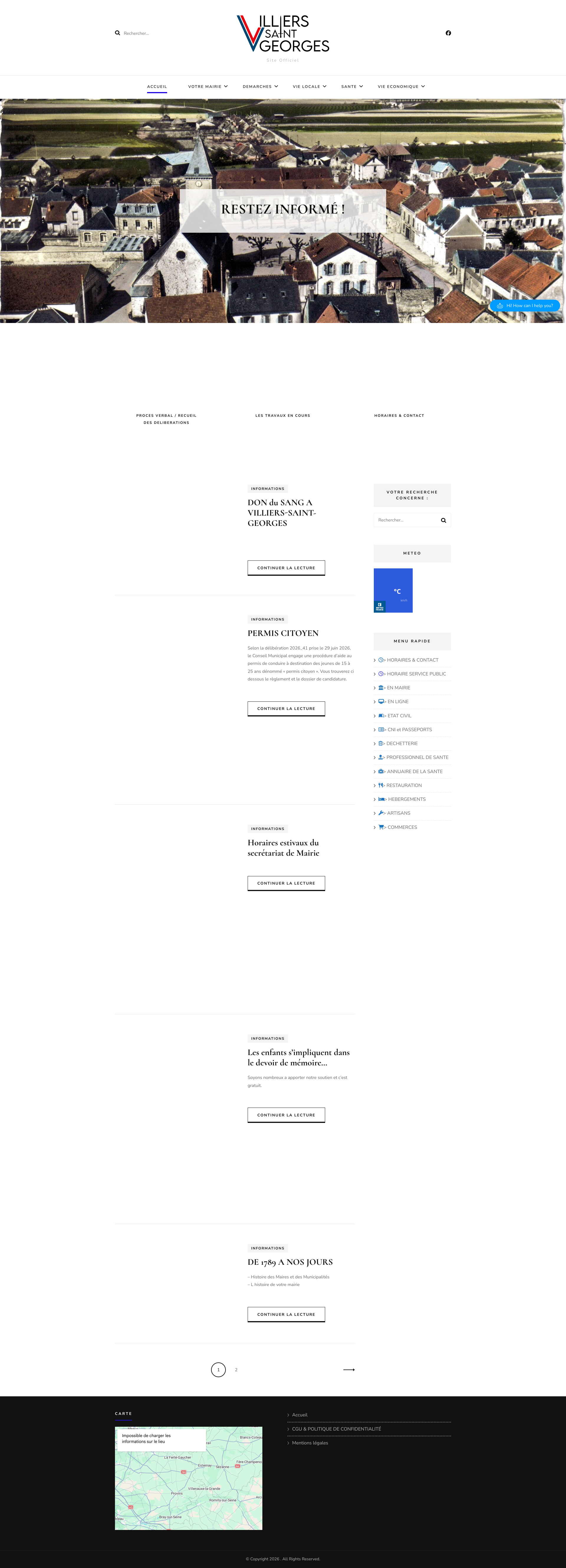 Aperçu du site