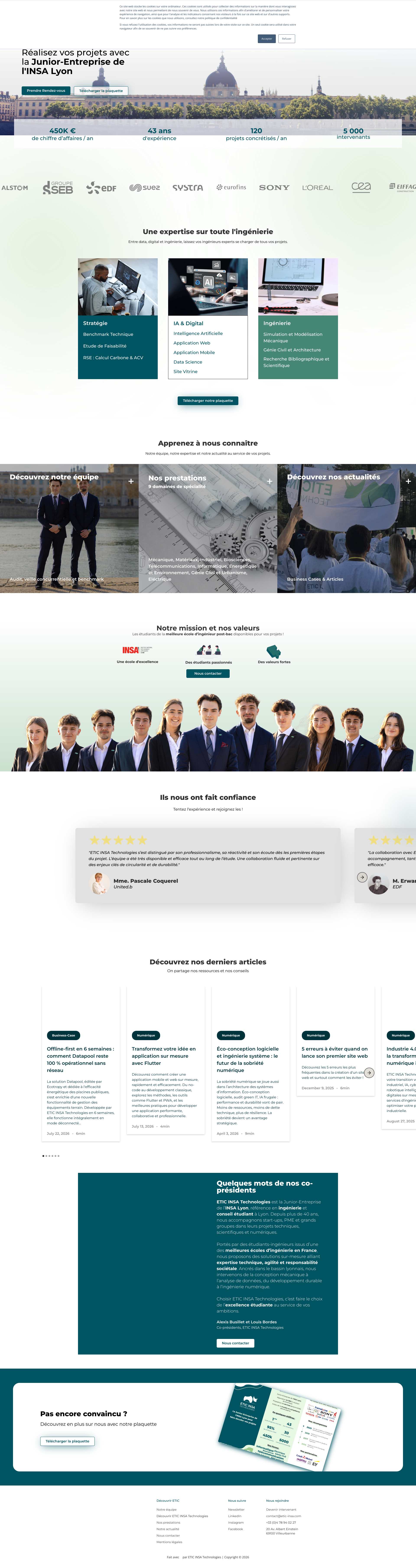 Aperçu du site