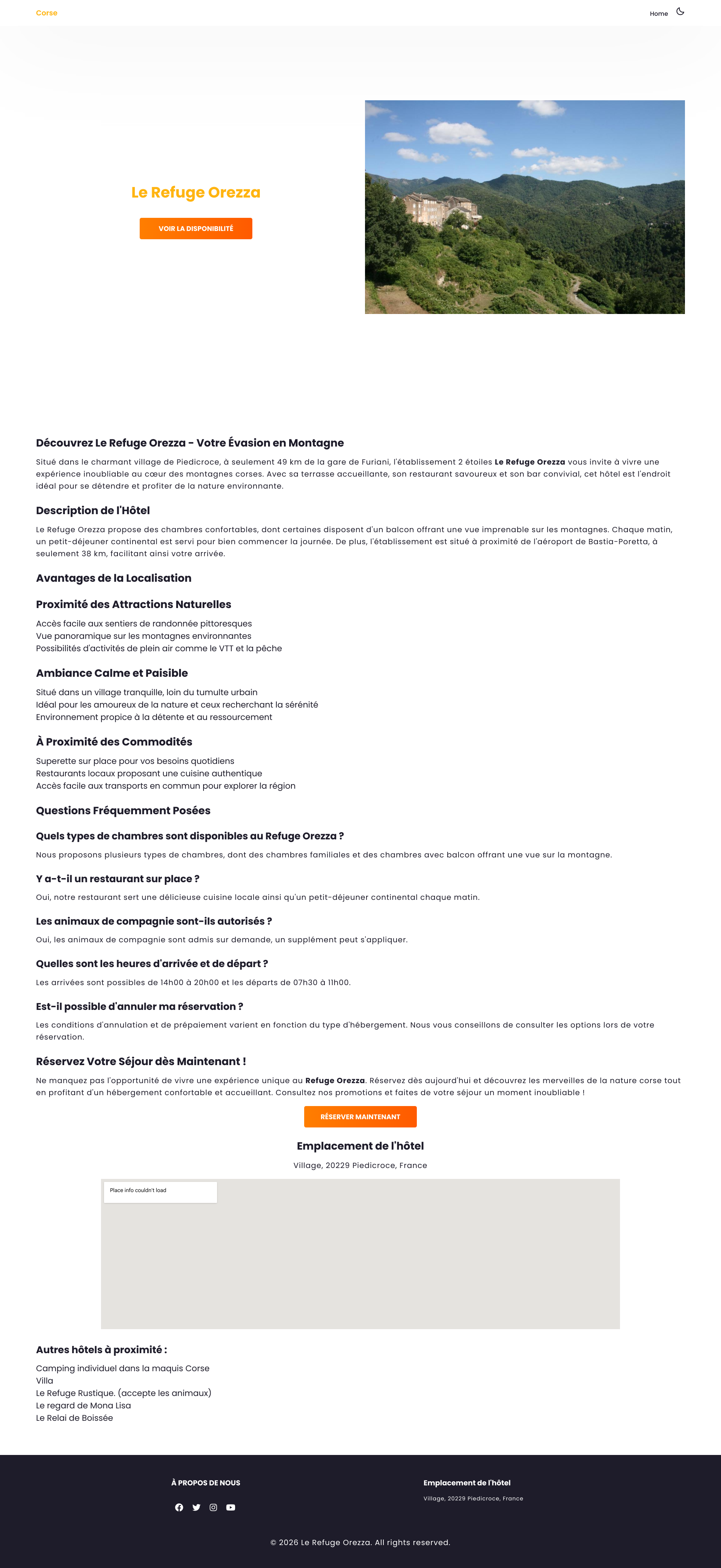 Aperçu du site