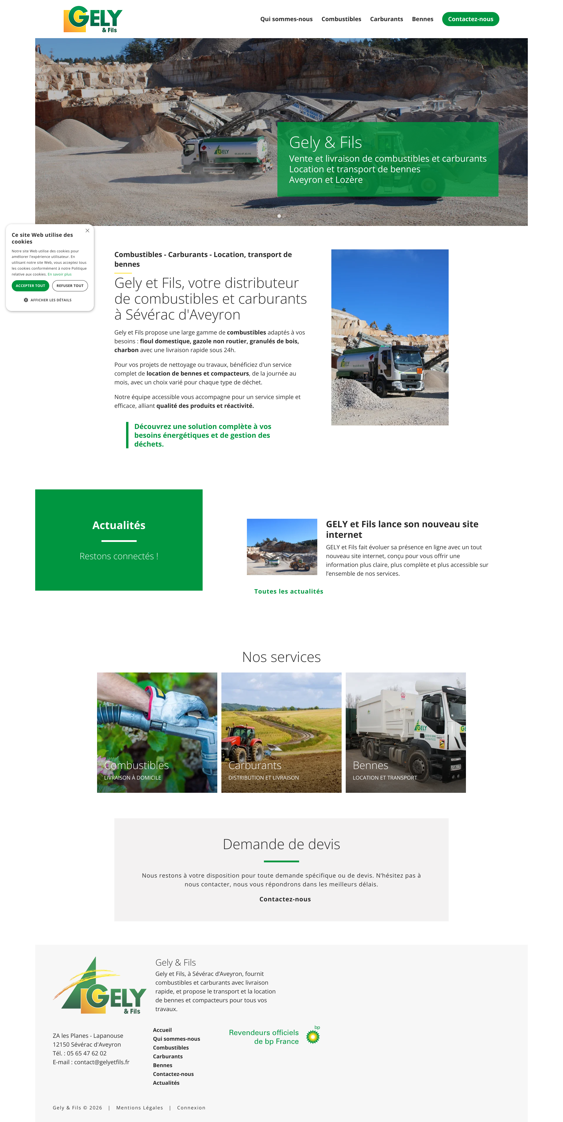 Aperçu du site