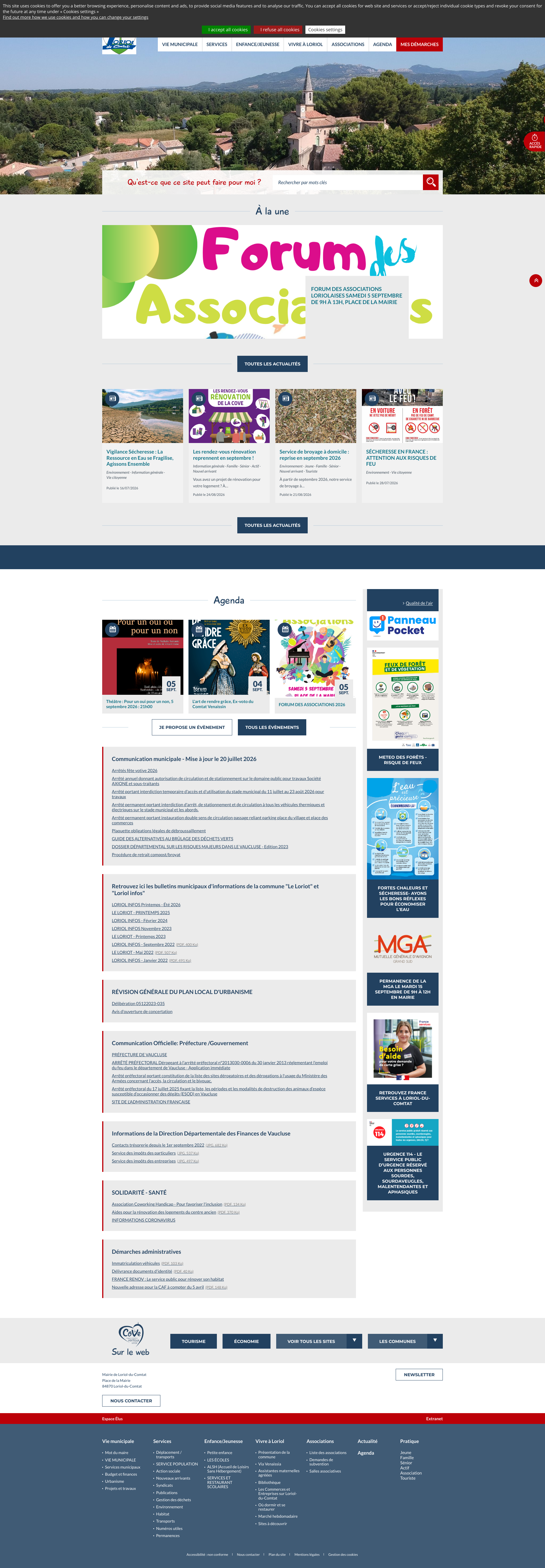Aperçu du site