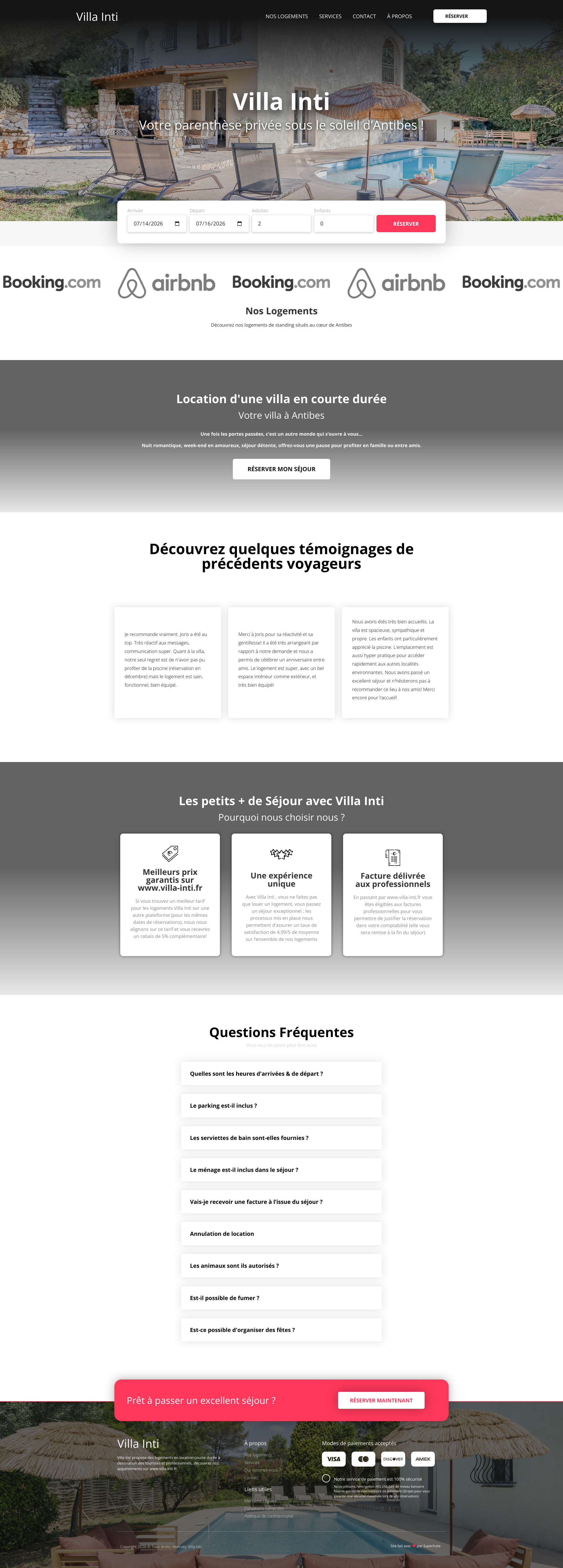 Aperçu du site