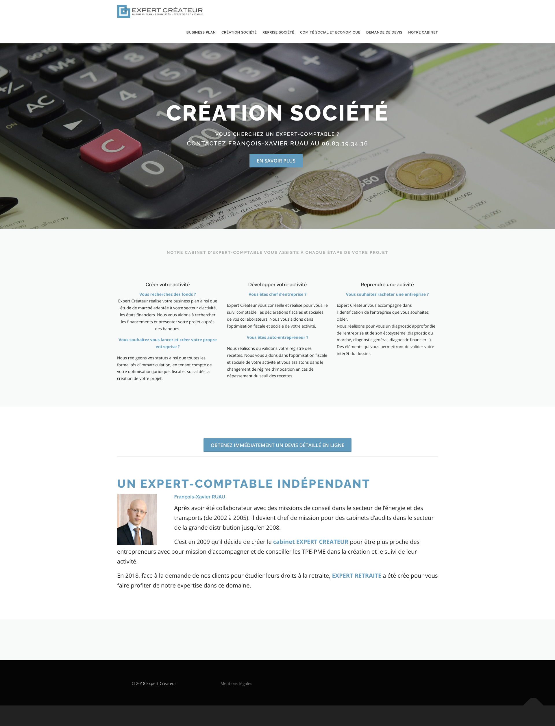 Aperçu du site